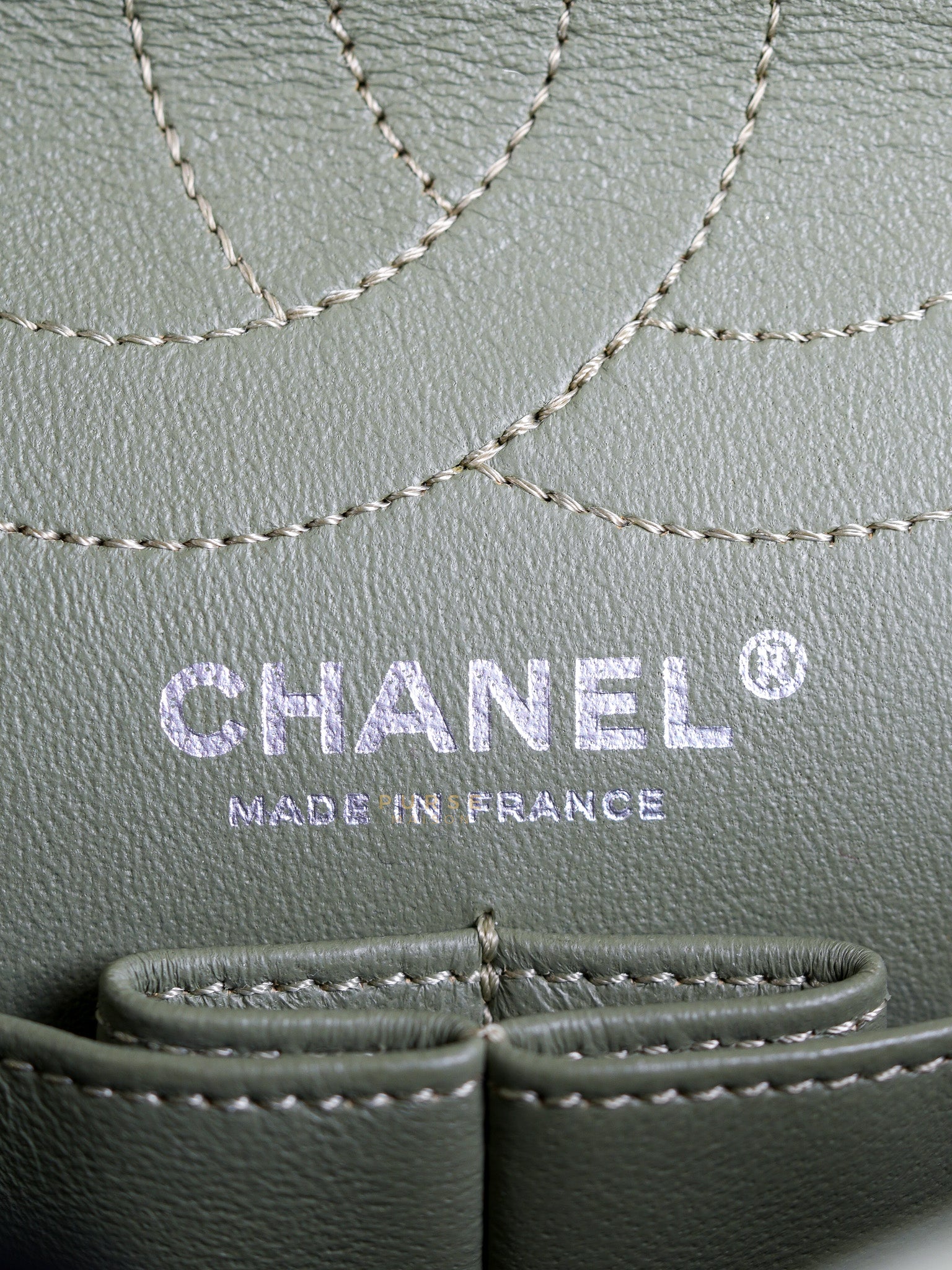 Reissue 2.55 Medium Pistachio Suede Leather Ruthenium Hardware Series 17 | Purse Maison Luxury Bags Shop