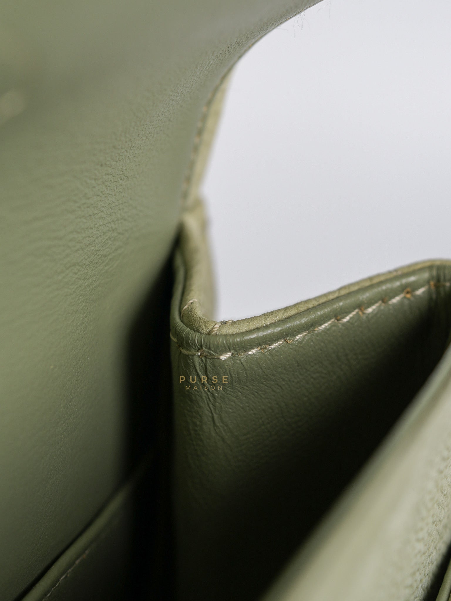 Reissue 2.55 Medium Pistachio Suede Leather Ruthenium Hardware Series 17 | Purse Maison Luxury Bags Shop