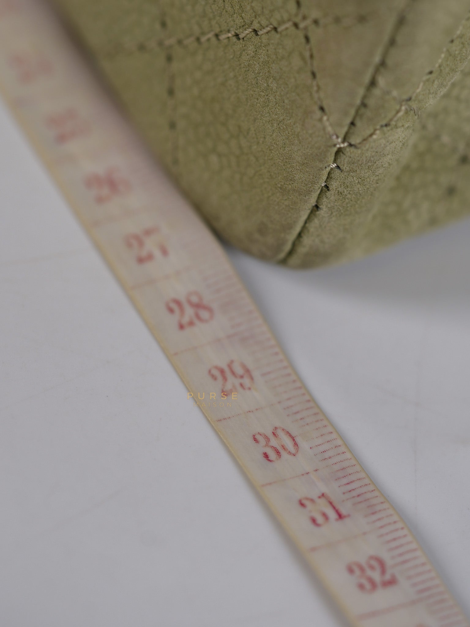 Reissue 2.55 Medium Pistachio Suede Leather Ruthenium Hardware Series 17 | Purse Maison Luxury Bags Shop