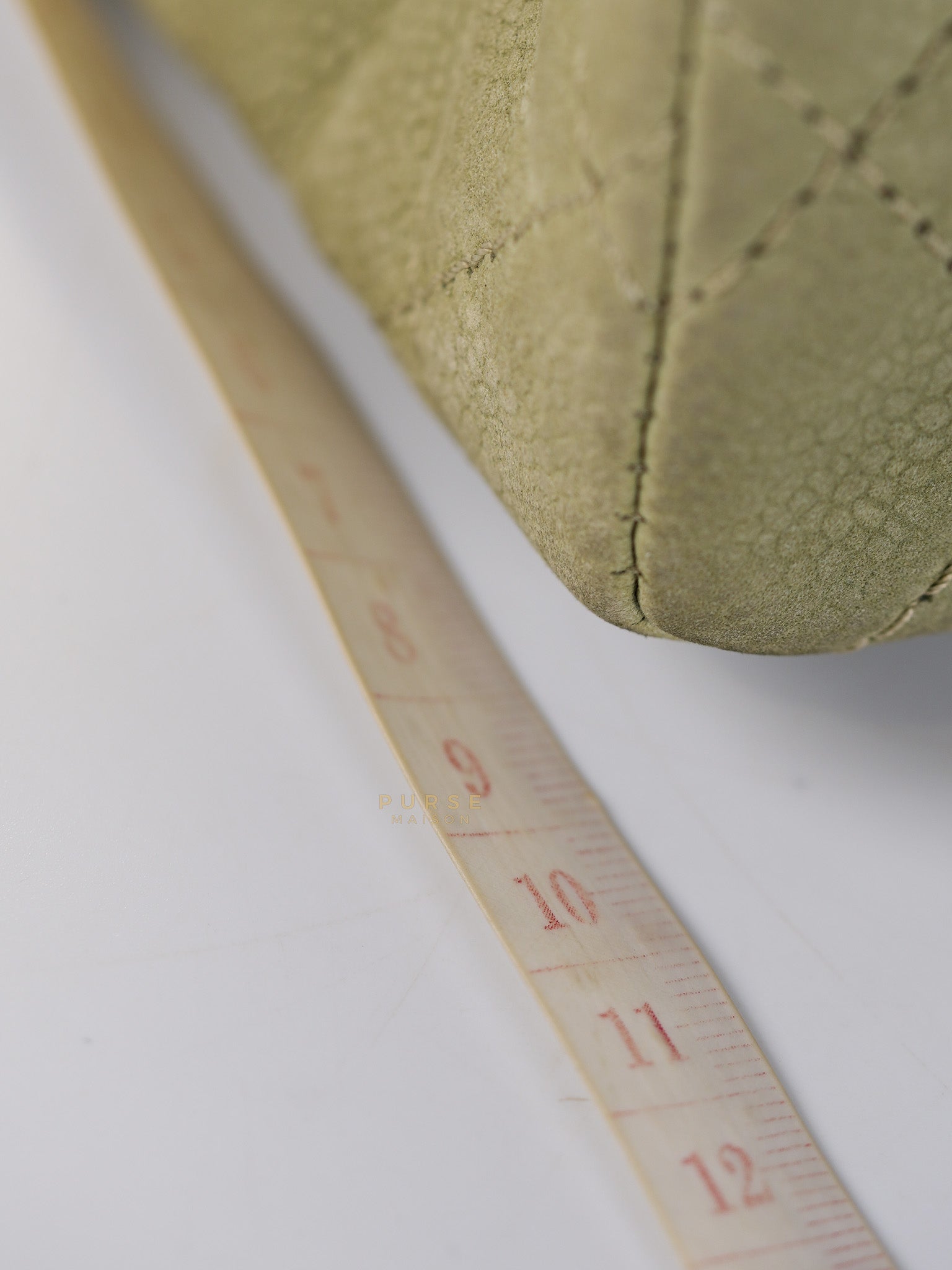 Reissue 2.55 Medium Pistachio Suede Leather Ruthenium Hardware Series 17 | Purse Maison Luxury Bags Shop