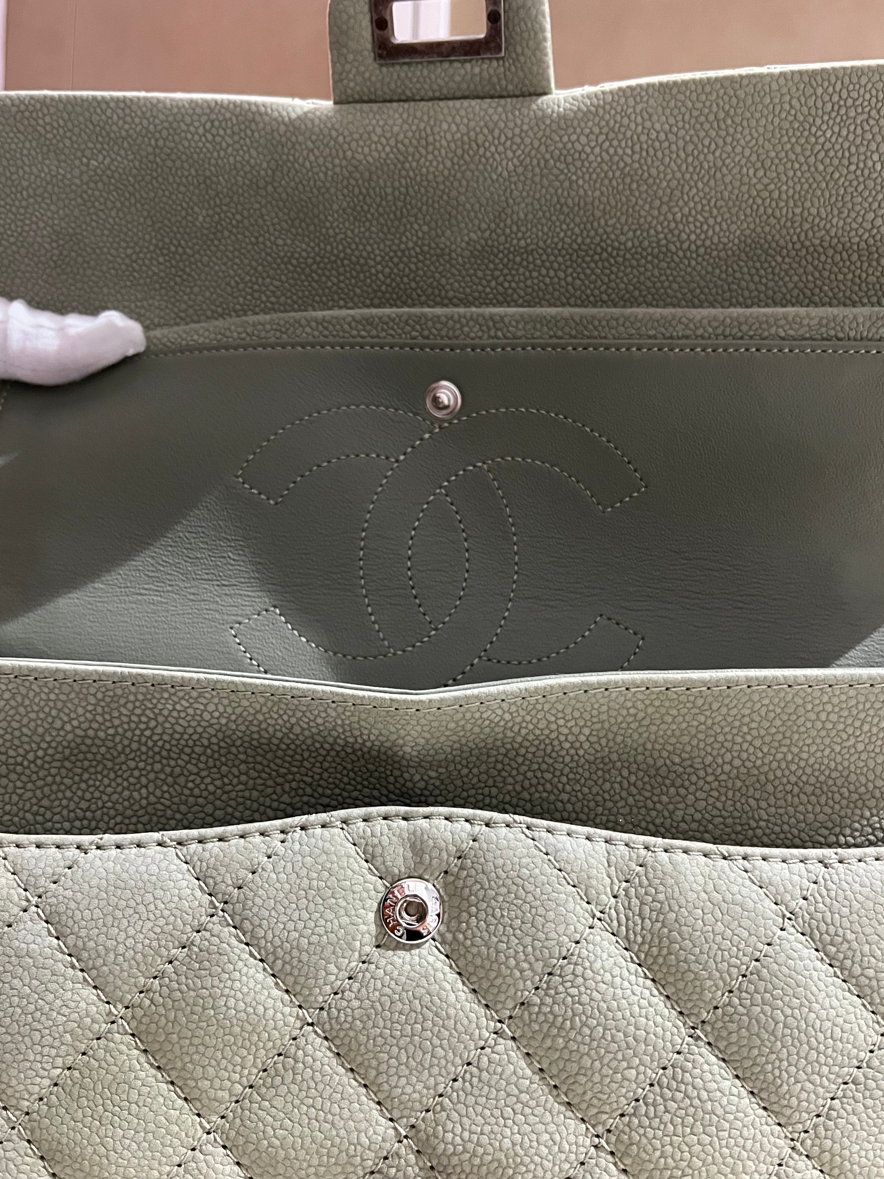 Reissue 2.55 Medium Pistachio Suede Leather Ruthenium Hardware Series 17 | Purse Maison Luxury Bags Shop