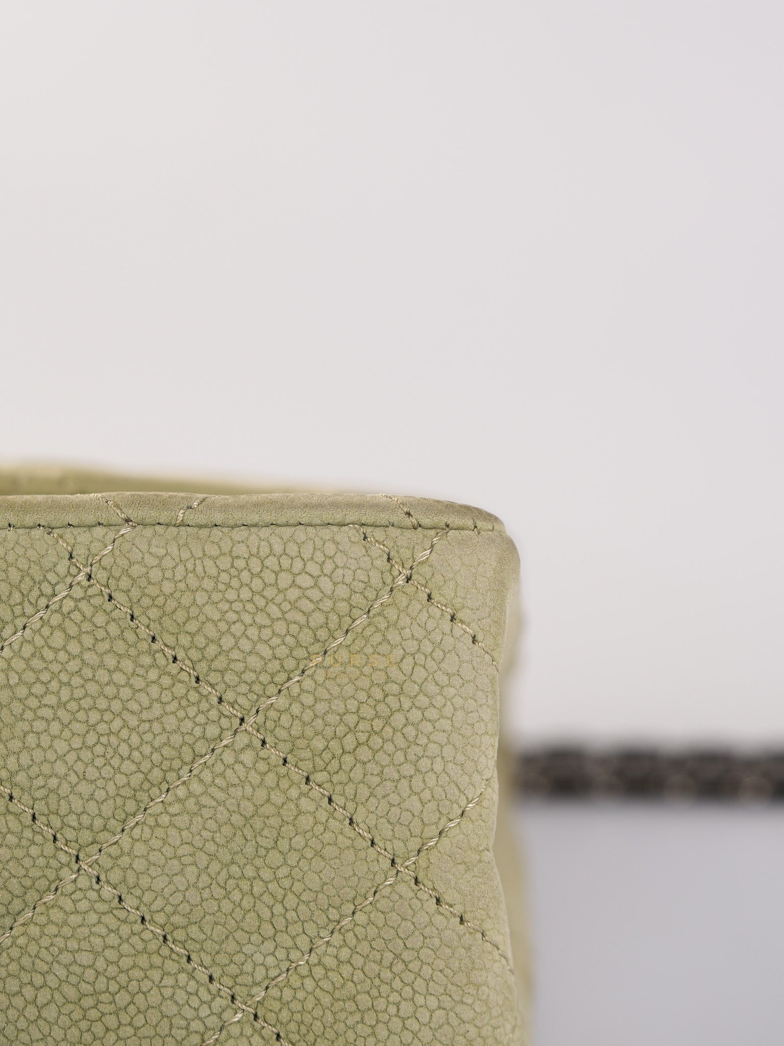 Reissue 2.55 Medium Pistachio Suede Leather Ruthenium Hardware Series 17 | Purse Maison Luxury Bags Shop