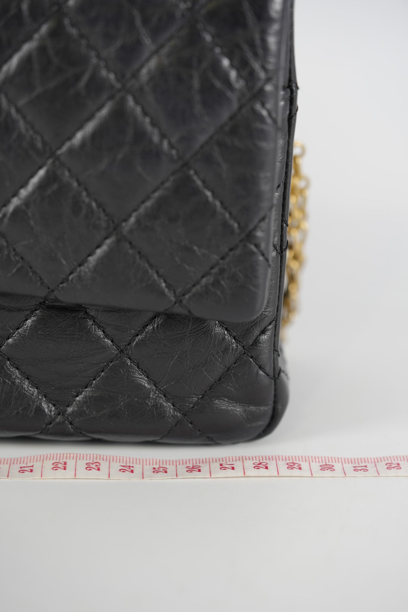 Reissue 2.55 Size 226 (Medium) in Black Quilted Calfskin Leather & Gold Hardware Series 21 | Purse Maison Luxury Bags Shop