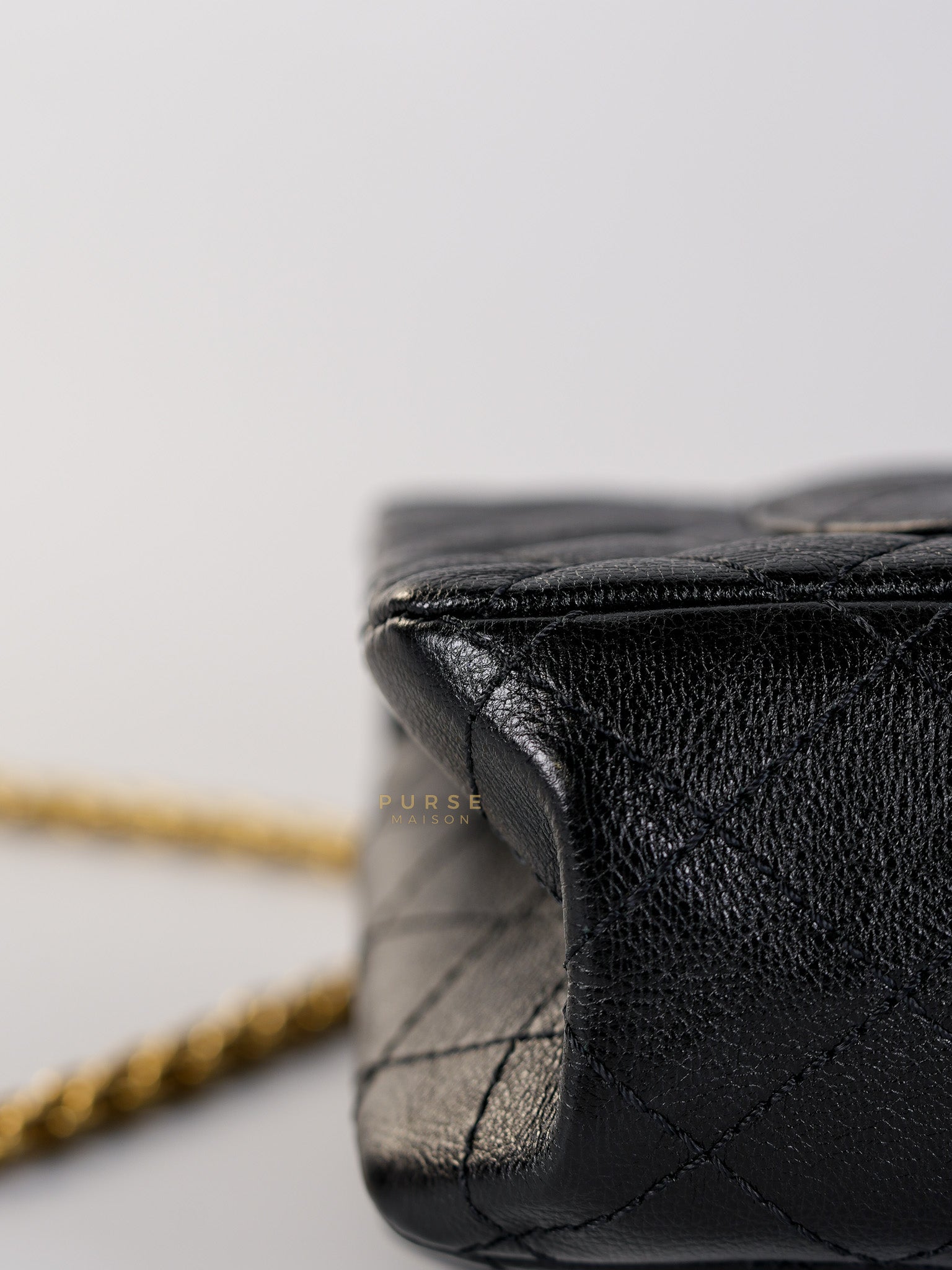 Reissue 2.55 Small Spoon Charms Brasserie Calfskin Leather in Aged Gold Hardware Series 21 | Purse Maison Luxury Bags Shop