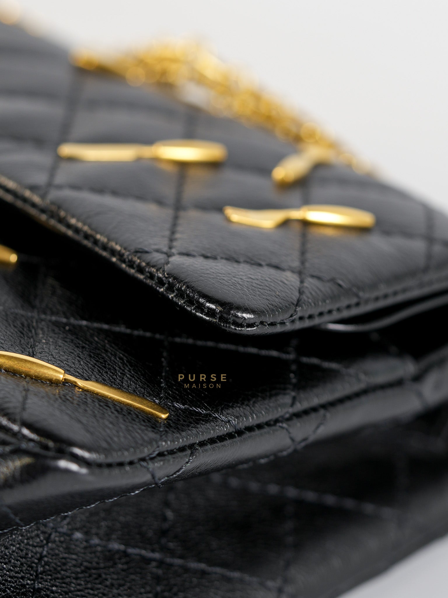 Reissue 2.55 Small Spoon Charms Brasserie Calfskin Leather in Aged Gold Hardware Series 21 | Purse Maison Luxury Bags Shop