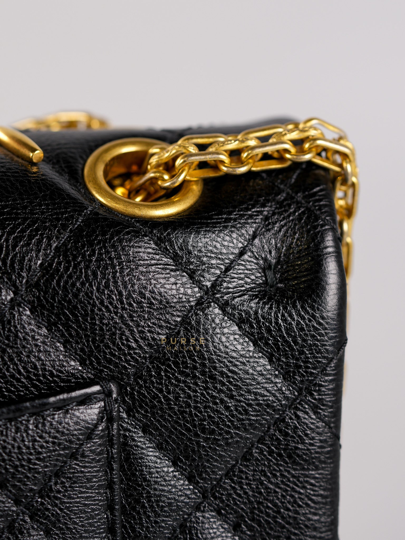 Reissue 2.55 Small Spoon Charms Brasserie Calfskin Leather in Aged Gold Hardware Series 21 | Purse Maison Luxury Bags Shop