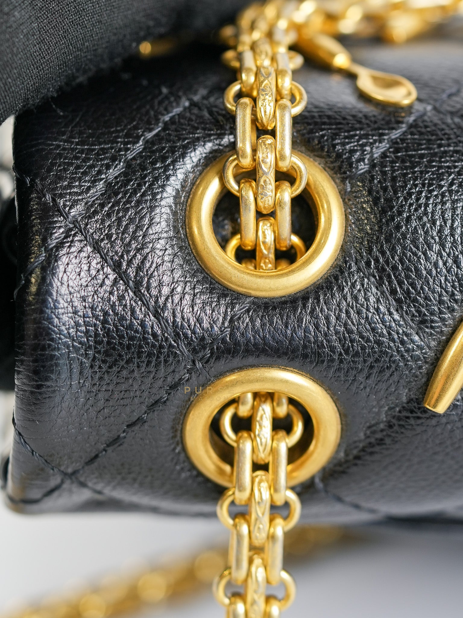 Reissue 2.55 Small Spoon Charms Brasserie Calfskin Leather in Aged Gold Hardware Series 21 | Purse Maison Luxury Bags Shop