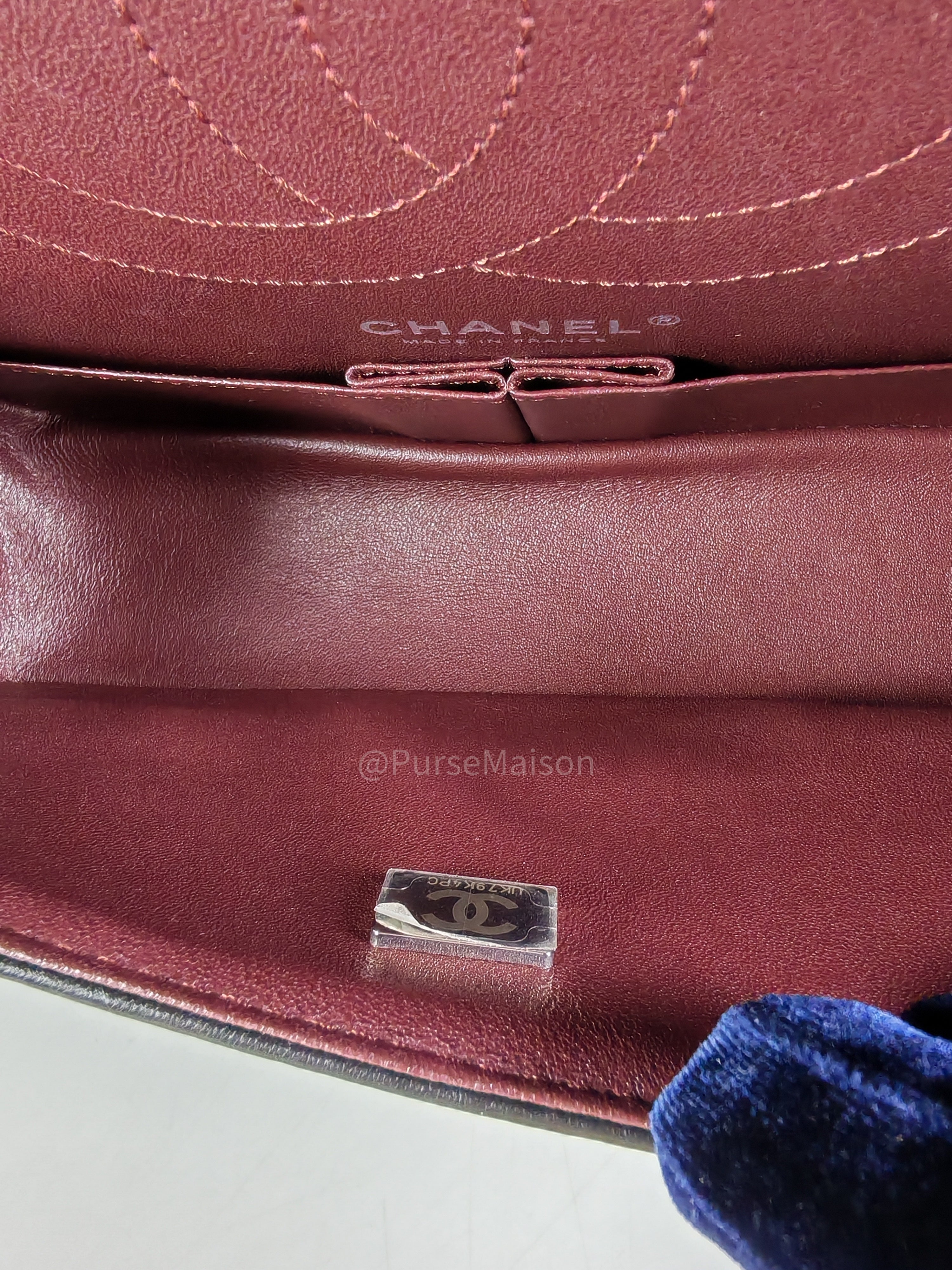 Reissue Small in Black Aged Calfskin Leather and Ruthenium Hardware (Microchip) | Purse Maison Luxury Bags Shop