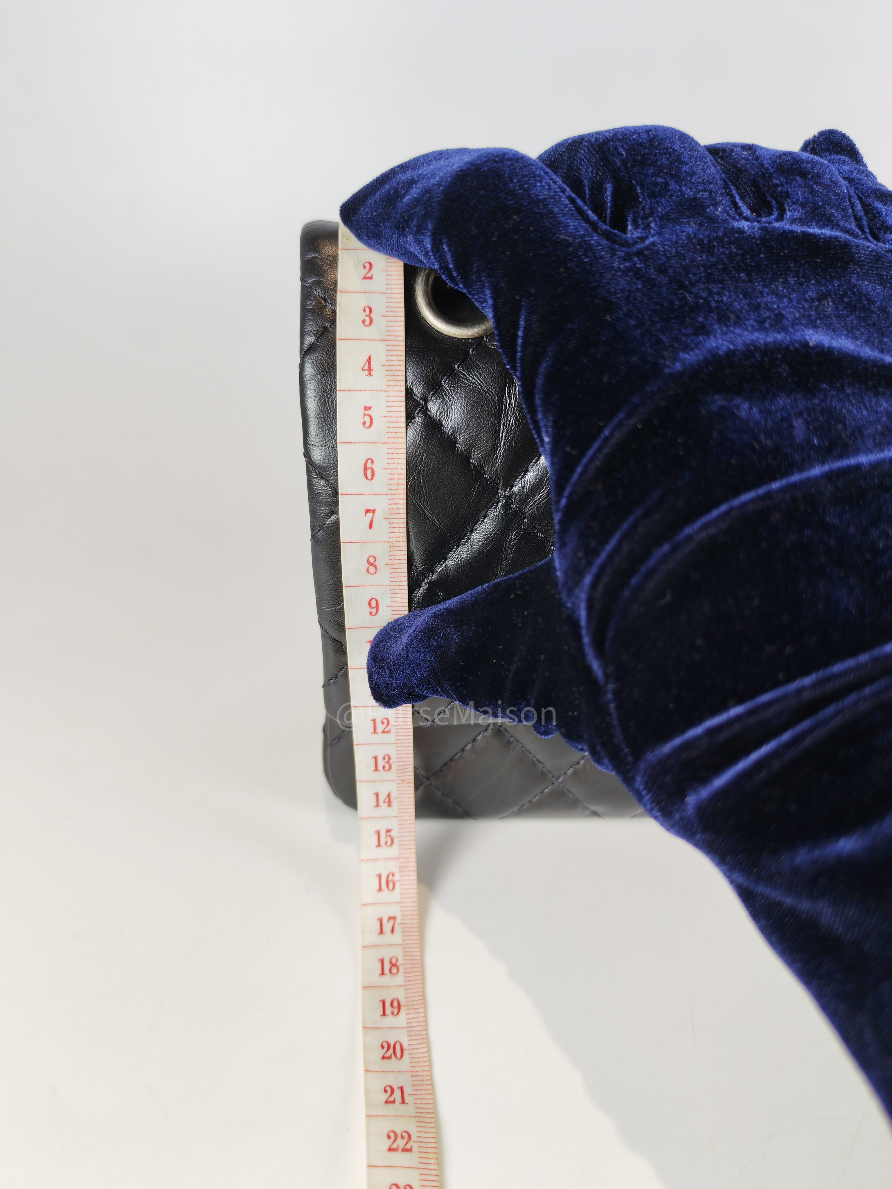 Reissue Small in Black Aged Calfskin Leather and Ruthenium Hardware (Microchip) | Purse Maison Luxury Bags Shop