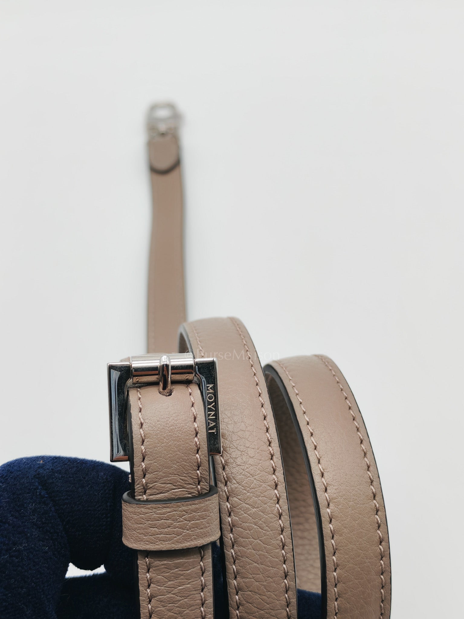 Rejane BB Hand Bag in Taupe Taurillon Calfskin Leather & Silver Hardware | Purse Maison Luxury Bags Shop