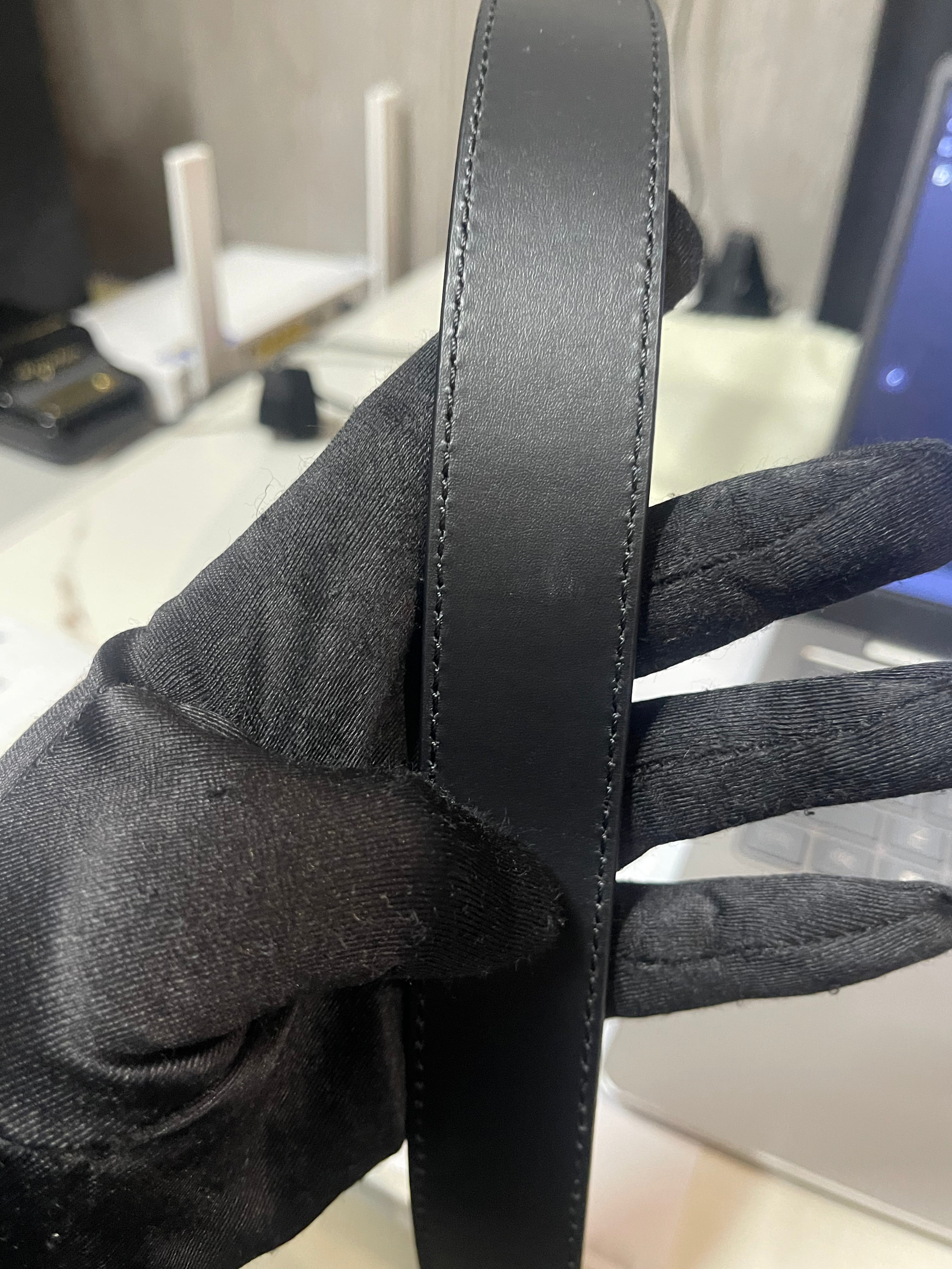 Reversible Anagram Belt in Black/Tan Leather Size 75 | Purse Maison Luxury Bags Shop