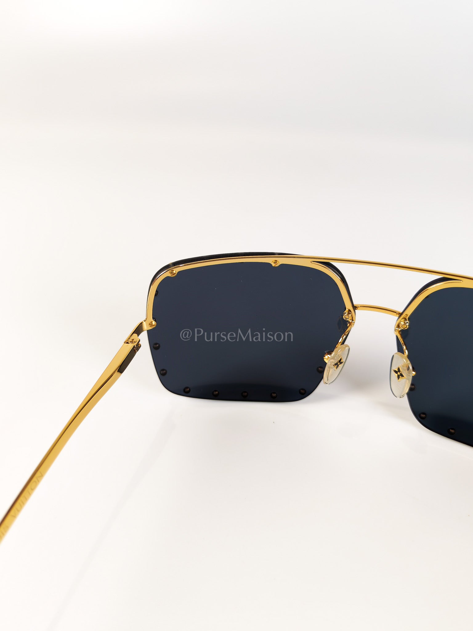 RG01280The Party Square Sunglasses in Black Studded Lens and Metal Frame | Purse Maison Luxury Bags Shop