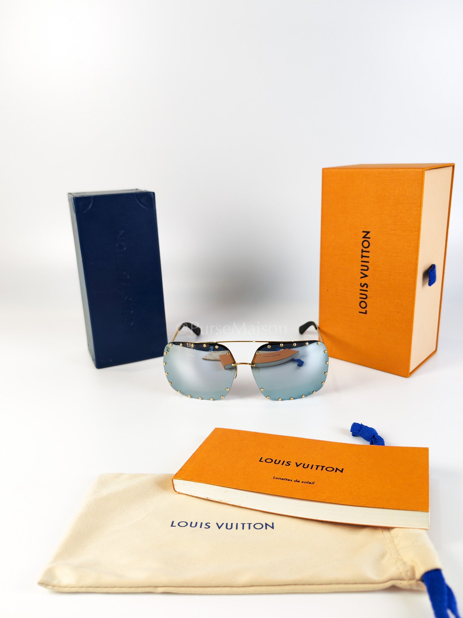 RG01280The Party Square Sunglasses in Black Studded Lens and Metal Frame | Purse Maison Luxury Bags Shop