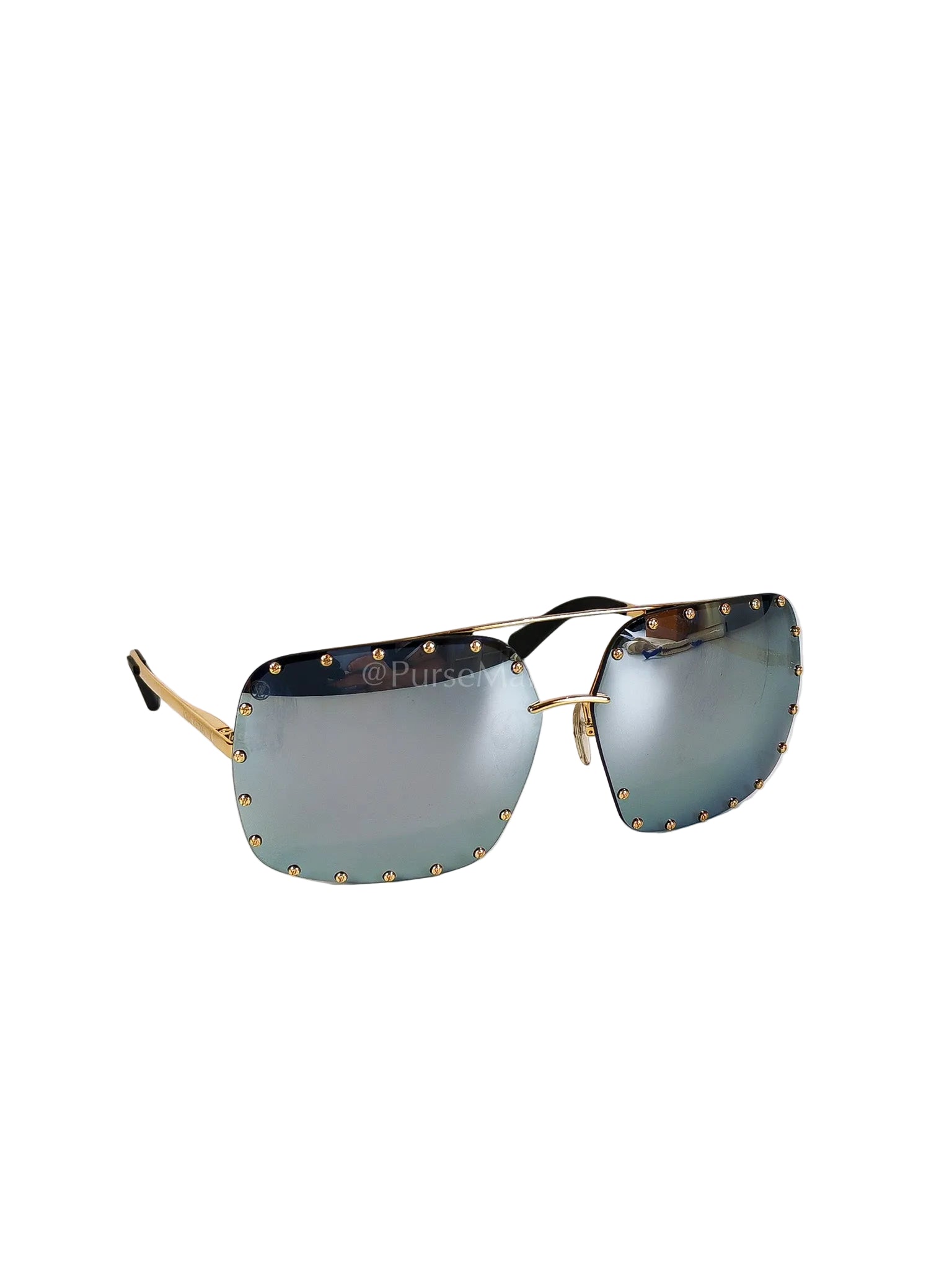 RG01280The Party Square Sunglasses in Black Studded Lens and Metal Frame | Purse Maison Luxury Bags Shop