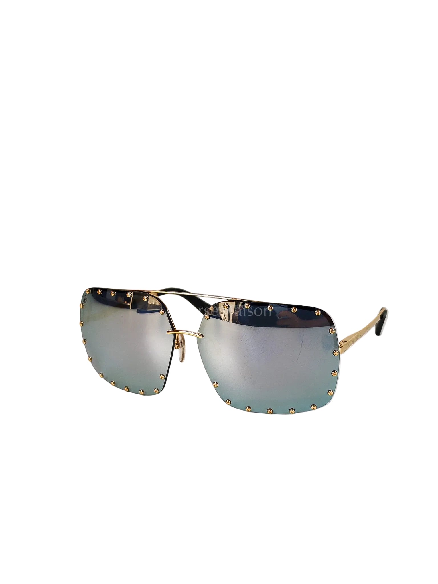 RG01280The Party Square Sunglasses in Black Studded Lens and Metal Frame | Purse Maison Luxury Bags Shop