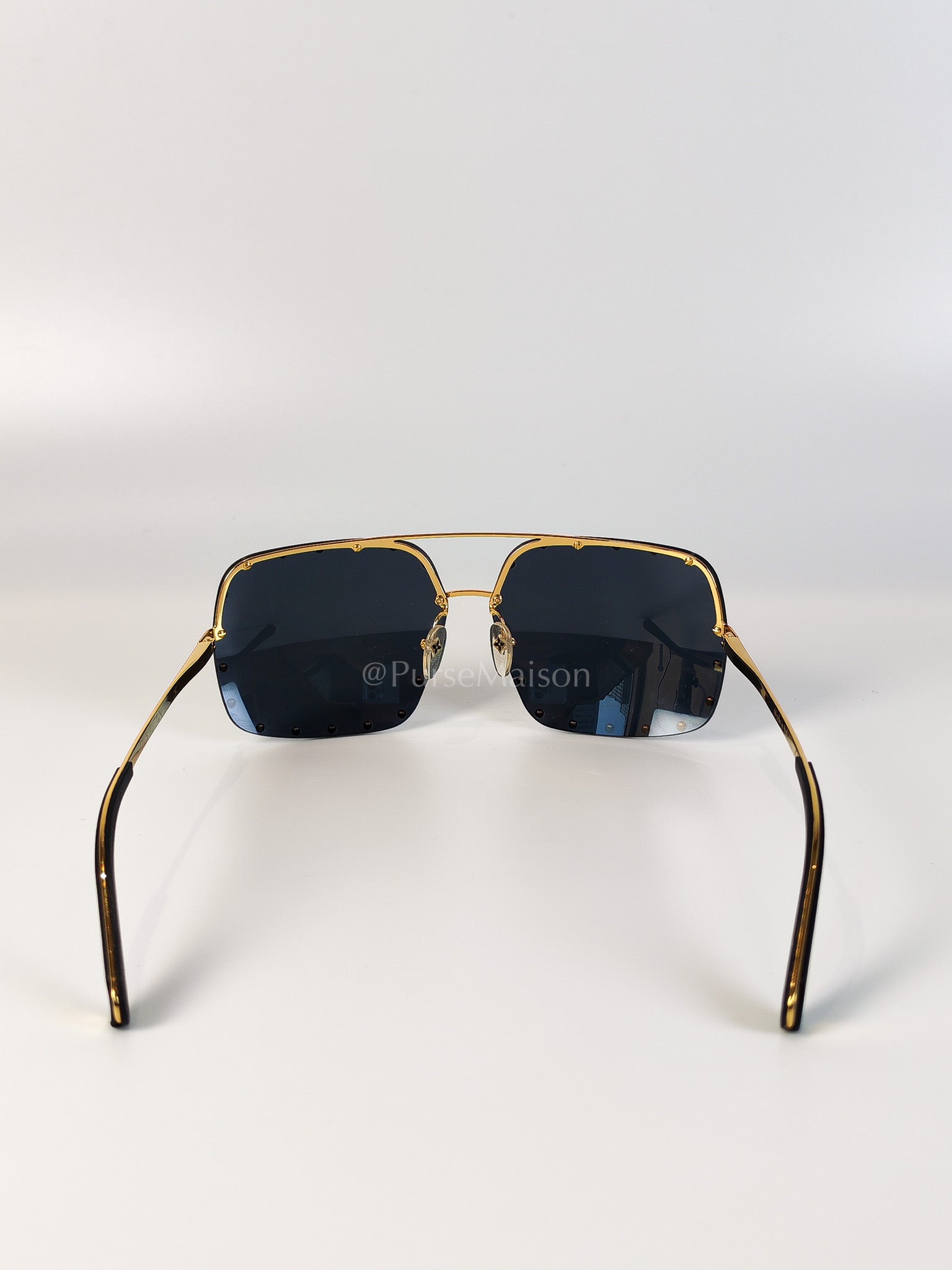 RG01280The Party Square Sunglasses in Black Studded Lens and Metal Frame | Purse Maison Luxury Bags Shop