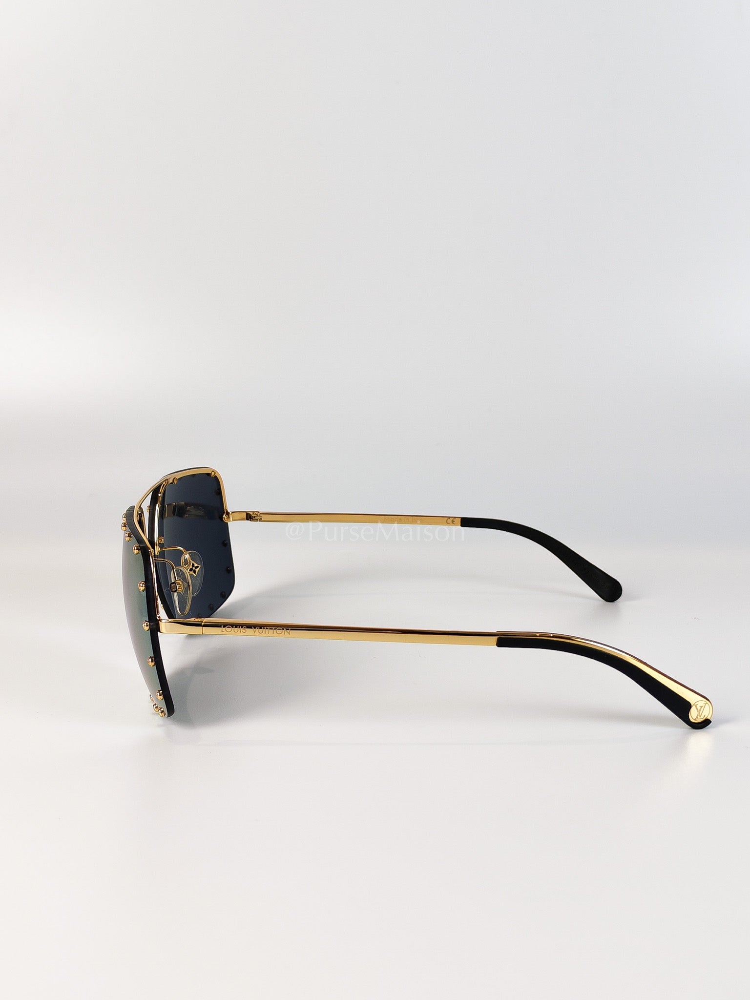 RG01280The Party Square Sunglasses in Black Studded Lens and Metal Frame | Purse Maison Luxury Bags Shop