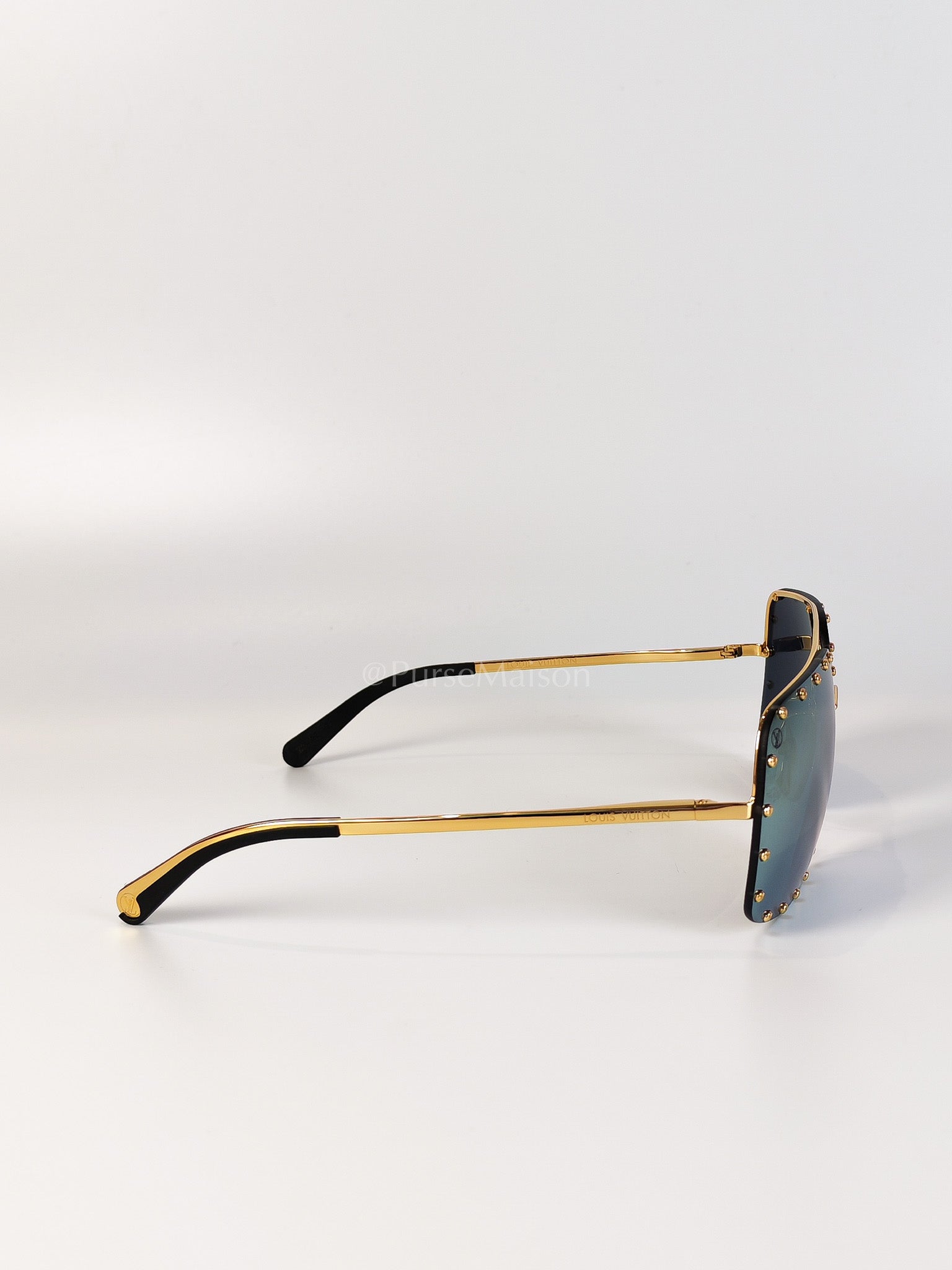 RG01280The Party Square Sunglasses in Black Studded Lens and Metal Frame | Purse Maison Luxury Bags Shop