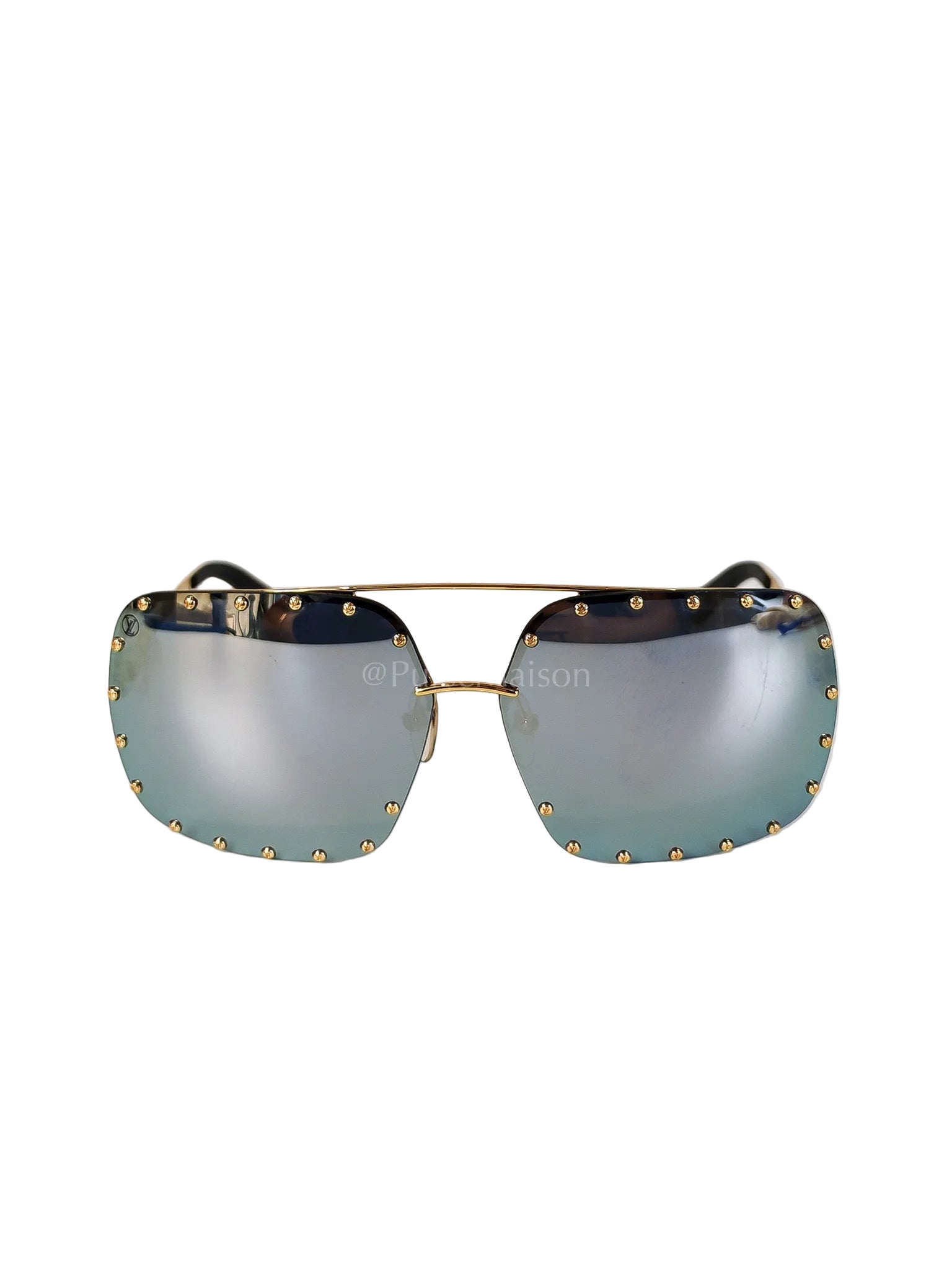 RG01280The Party Square Sunglasses in Black Studded Lens and Metal Frame | Purse Maison Luxury Bags Shop