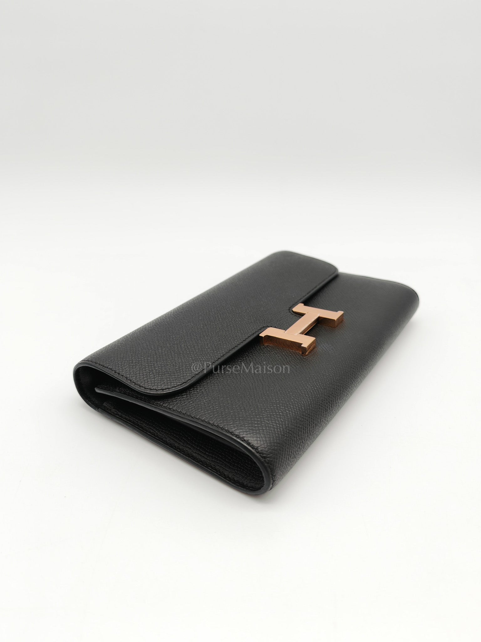 Constance To Go in Black Epsom Leather & Rose Gold Hardware Stamp W(2024)