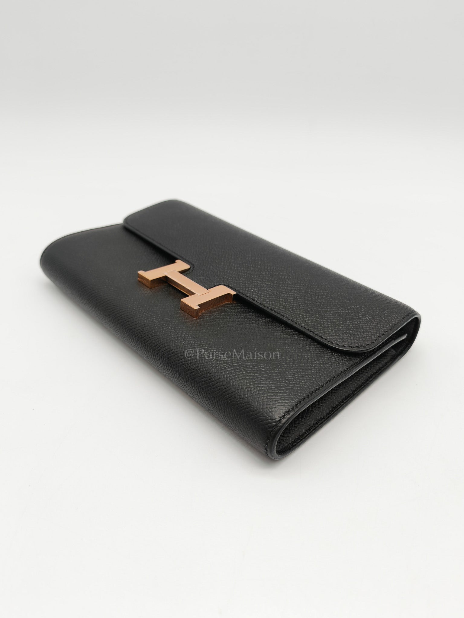 Constance To Go in Black Epsom Leather & Rose Gold Hardware Stamp W(2024)