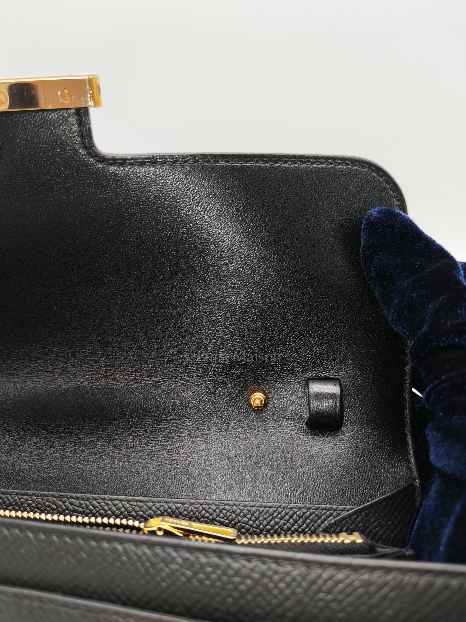 Constance To Go in Black Epsom Leather & Rose Gold Hardware Stamp W(2024)
