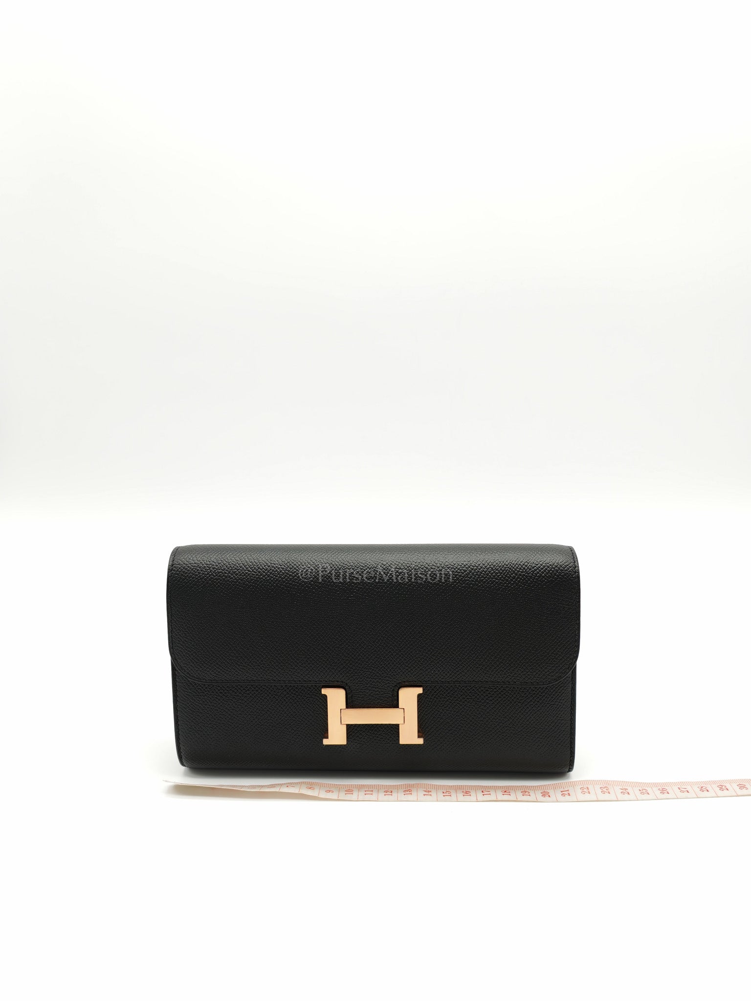 Constance To Go in Black Epsom Leather & Rose Gold Hardware Stamp W(2024)