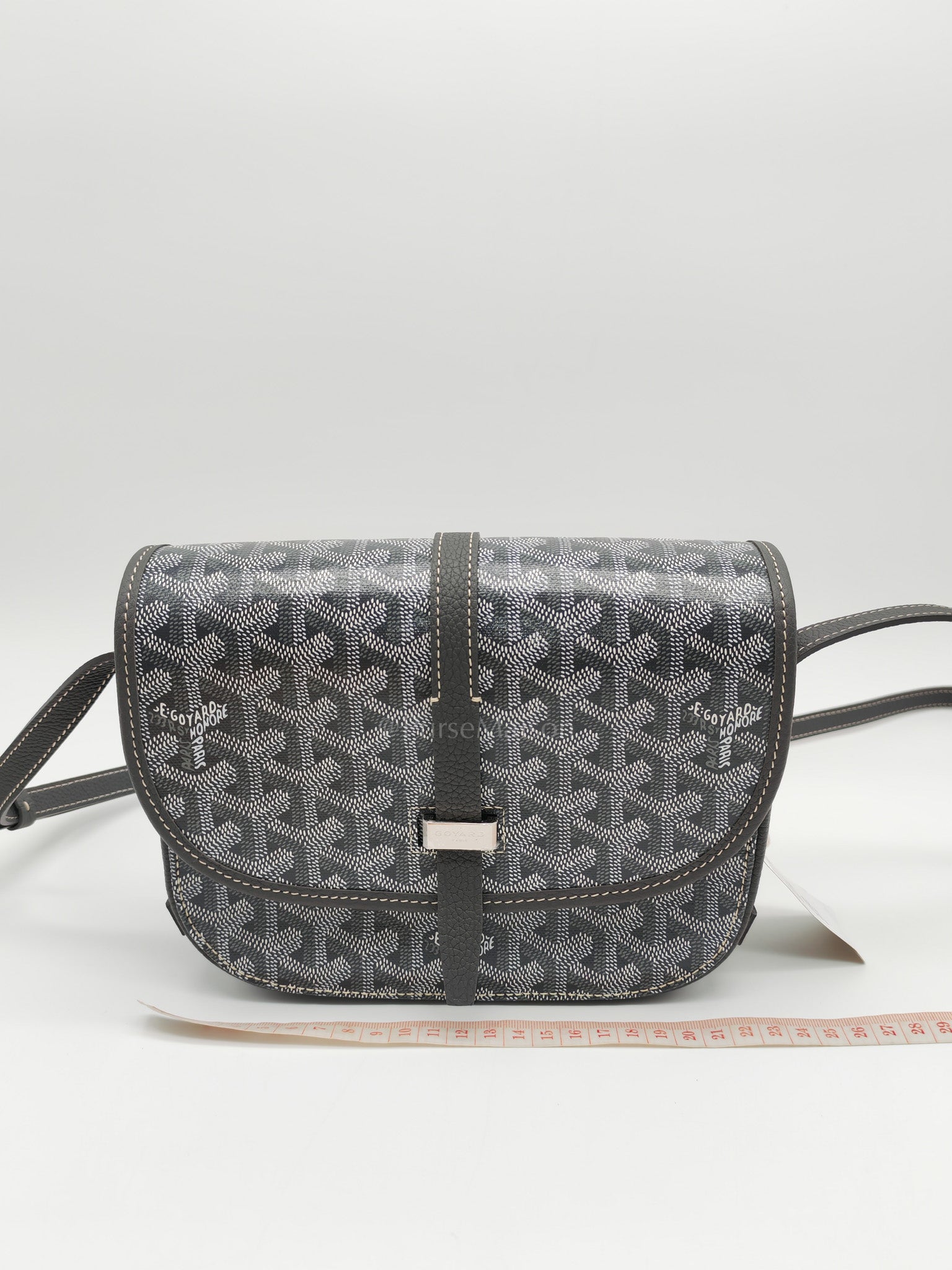 Belvedere Crossbody Bag PM in Gray Goyardine Canvas