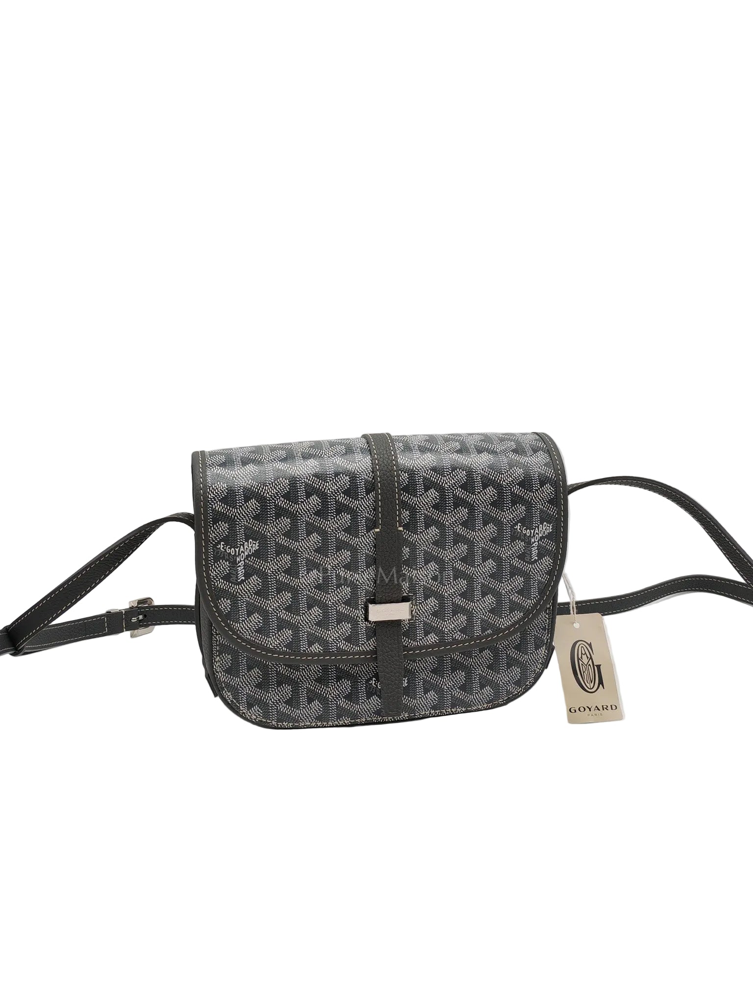 Belvedere Crossbody Bag PM in Gray Goyardine Canvas