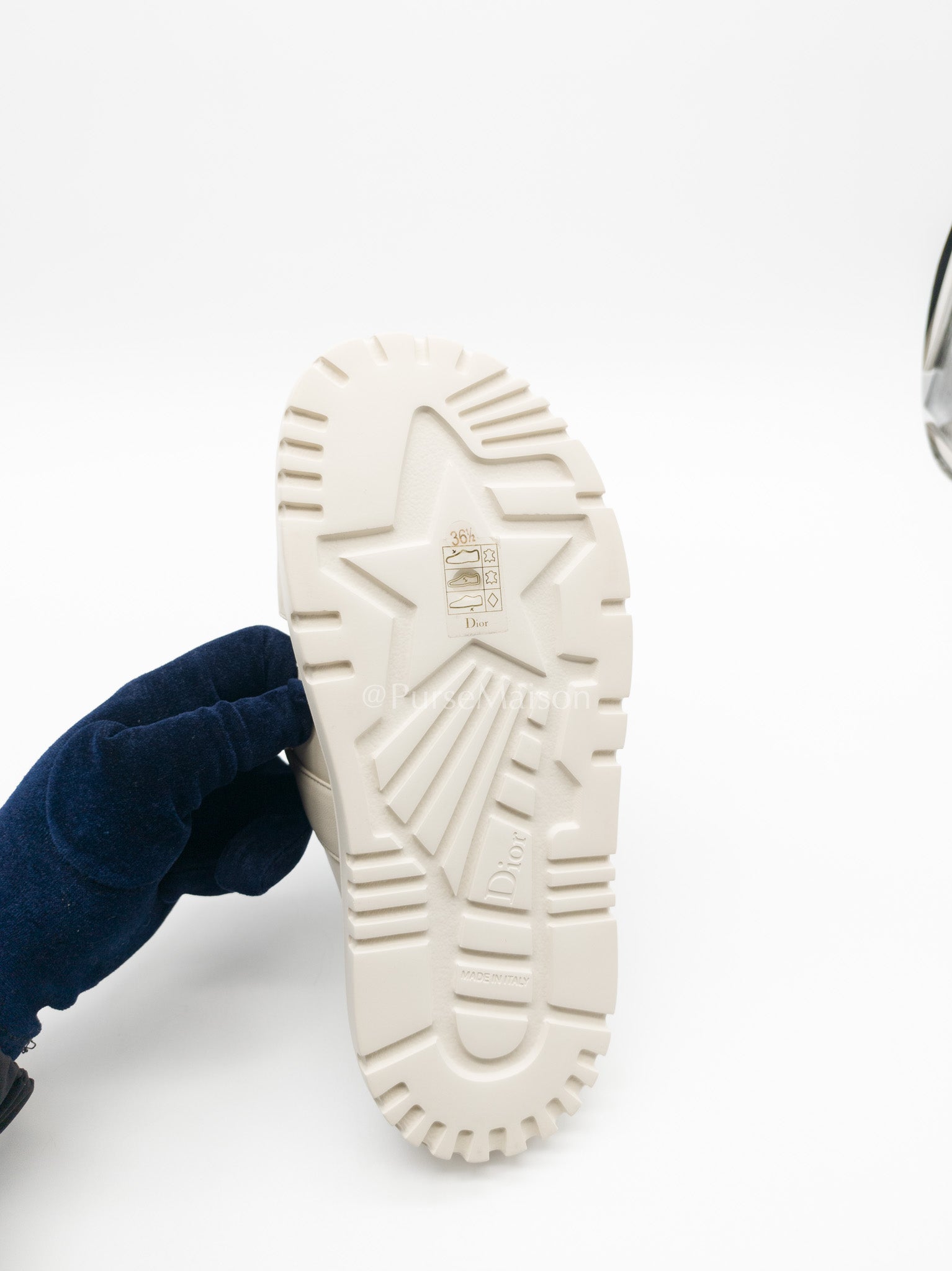 Christian Dior Dioract Sandals in White Lambskin Leather & Gold Hardware Size 36.5 EU (23.5cm)