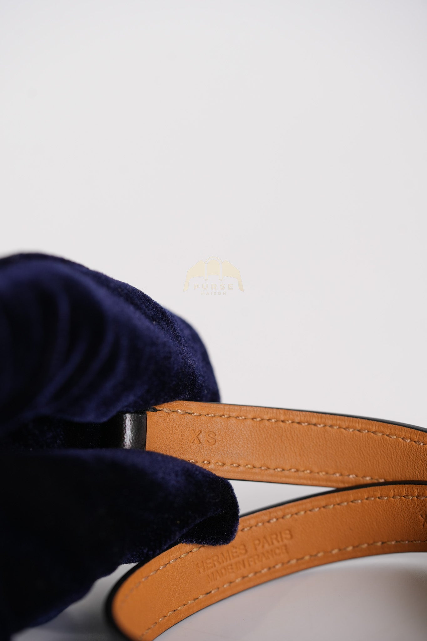 Rivale Double Tour Bracelet in Noir Box Calfskin Leather Gold Hardware Stamp X(2016) | Purse Maison Luxury Bags Shop