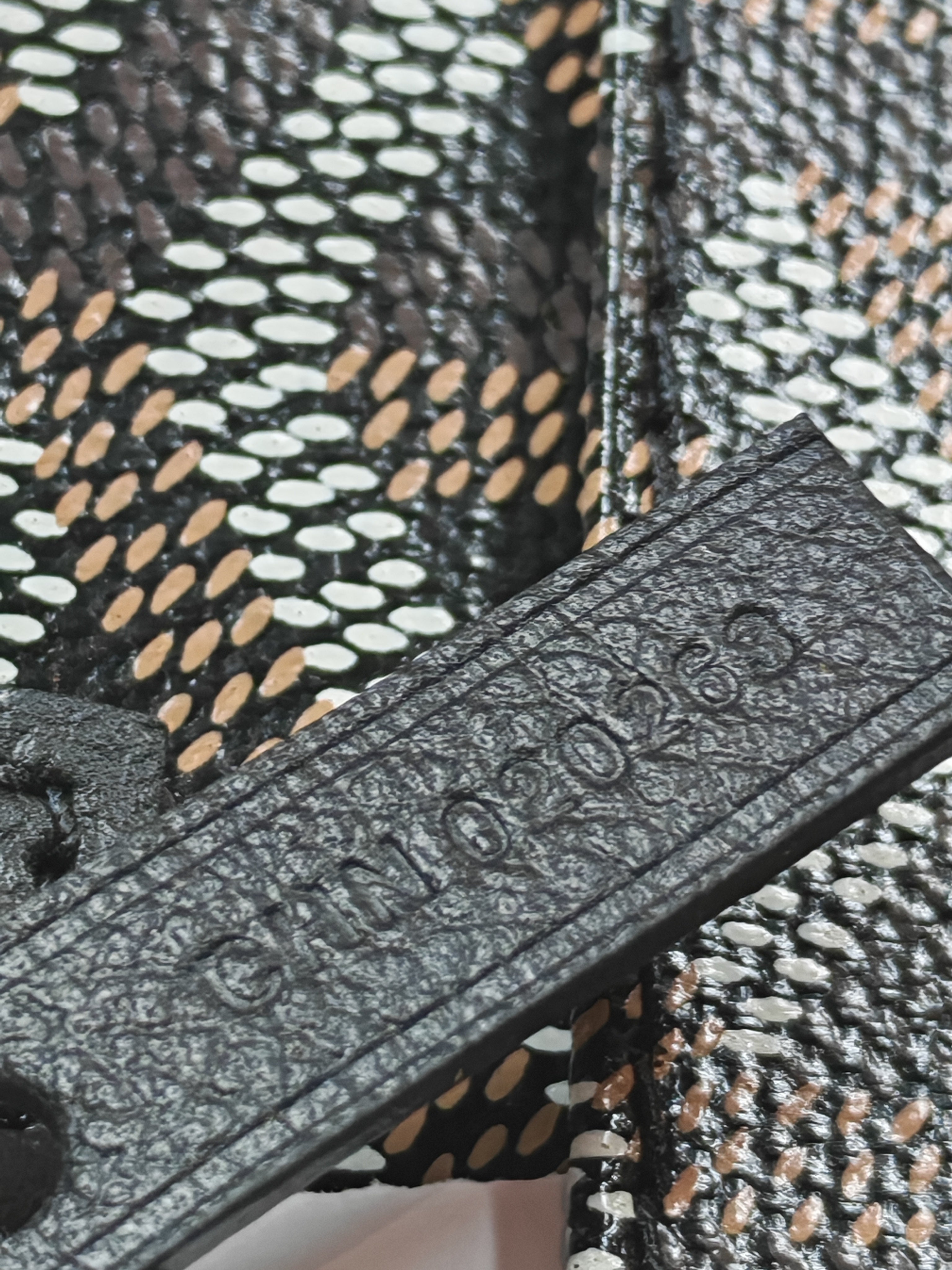 Saint Louis PM Black with Croc Universel Clip Charm in Goyardine Canvas Tote Bag