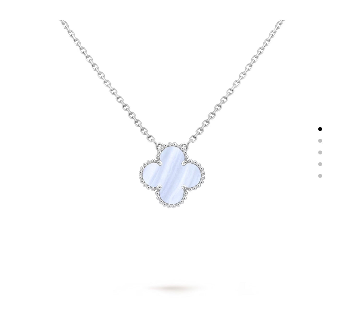 Vca vintage Alhambra Blue chalcedony white gold year 2024 (Pre Order)