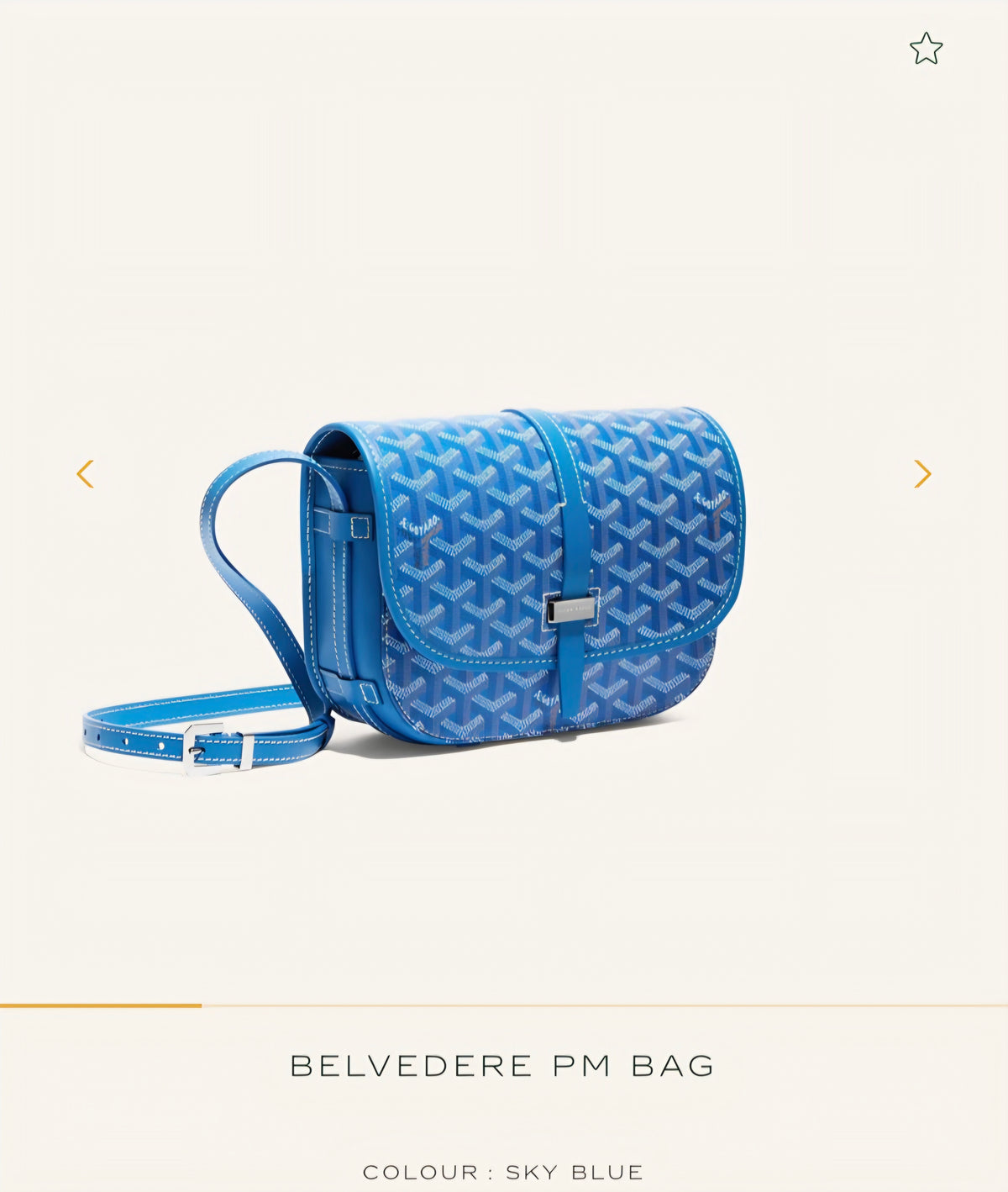 Pre Order Goyard Belvedere PM in Sky Blue