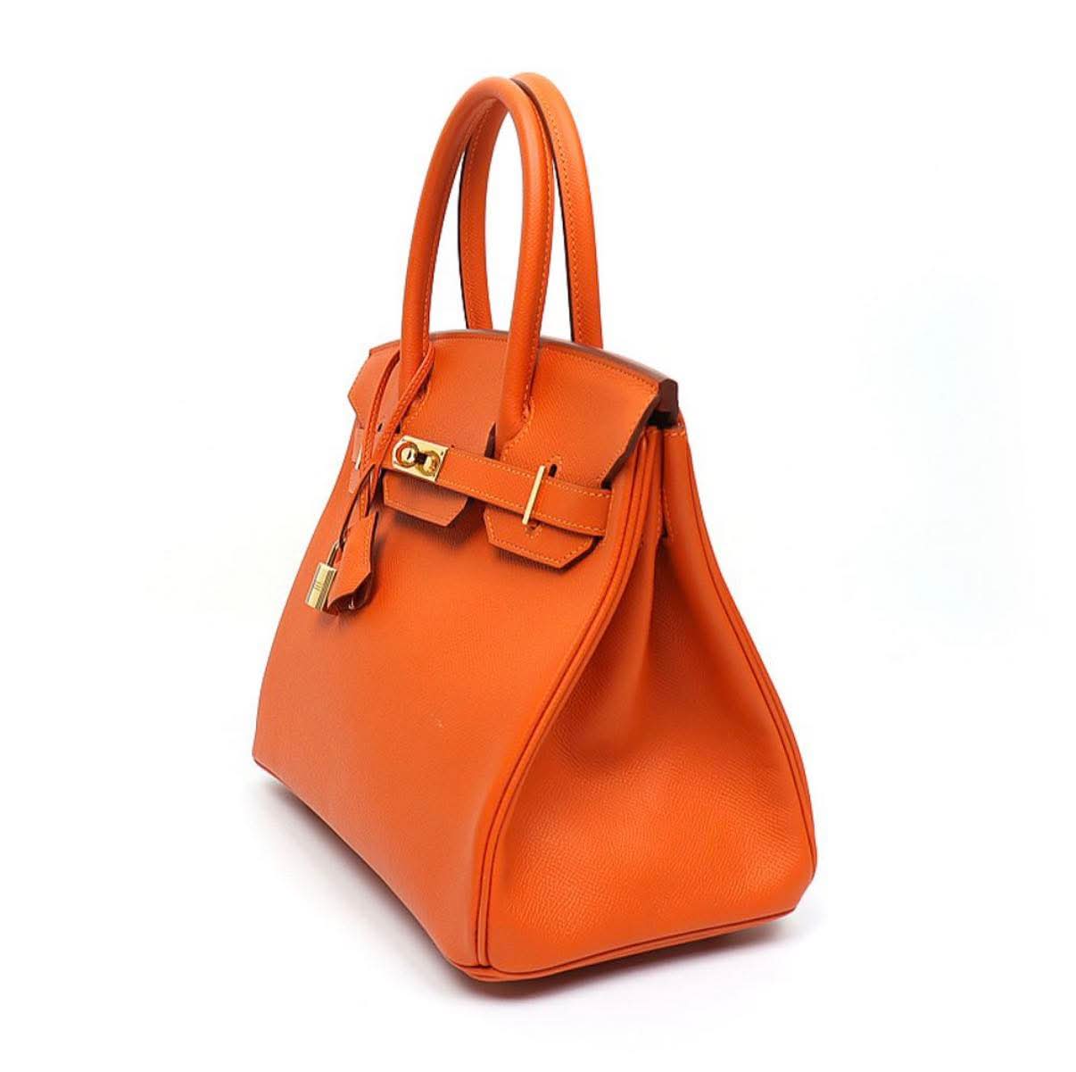 Birkin 30 Orange Epsom Stamp X