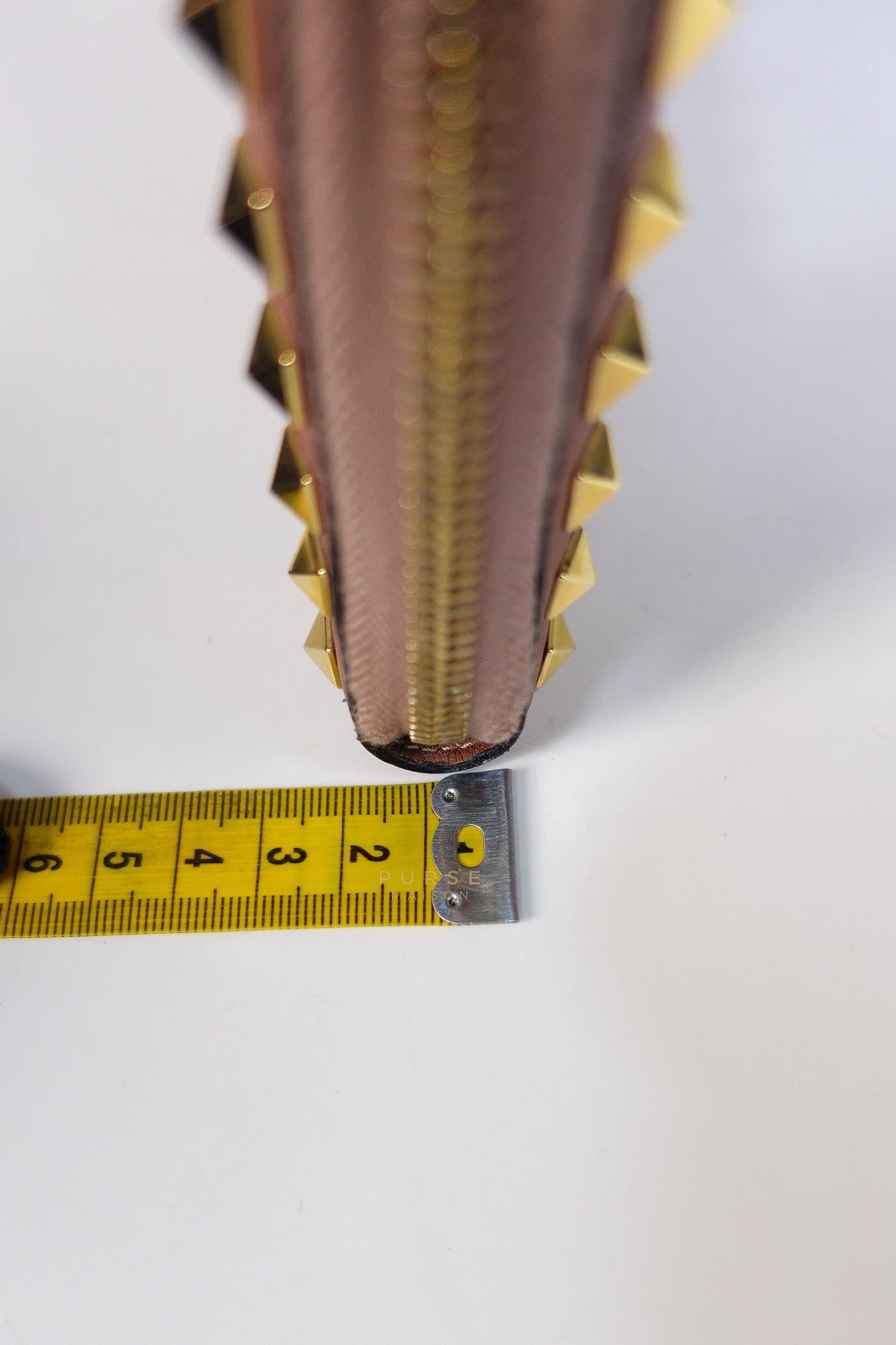 Rockstud Zip Around Long Wallet in Brown Calfskin Leather | Purse Maison Luxury Bags Shop