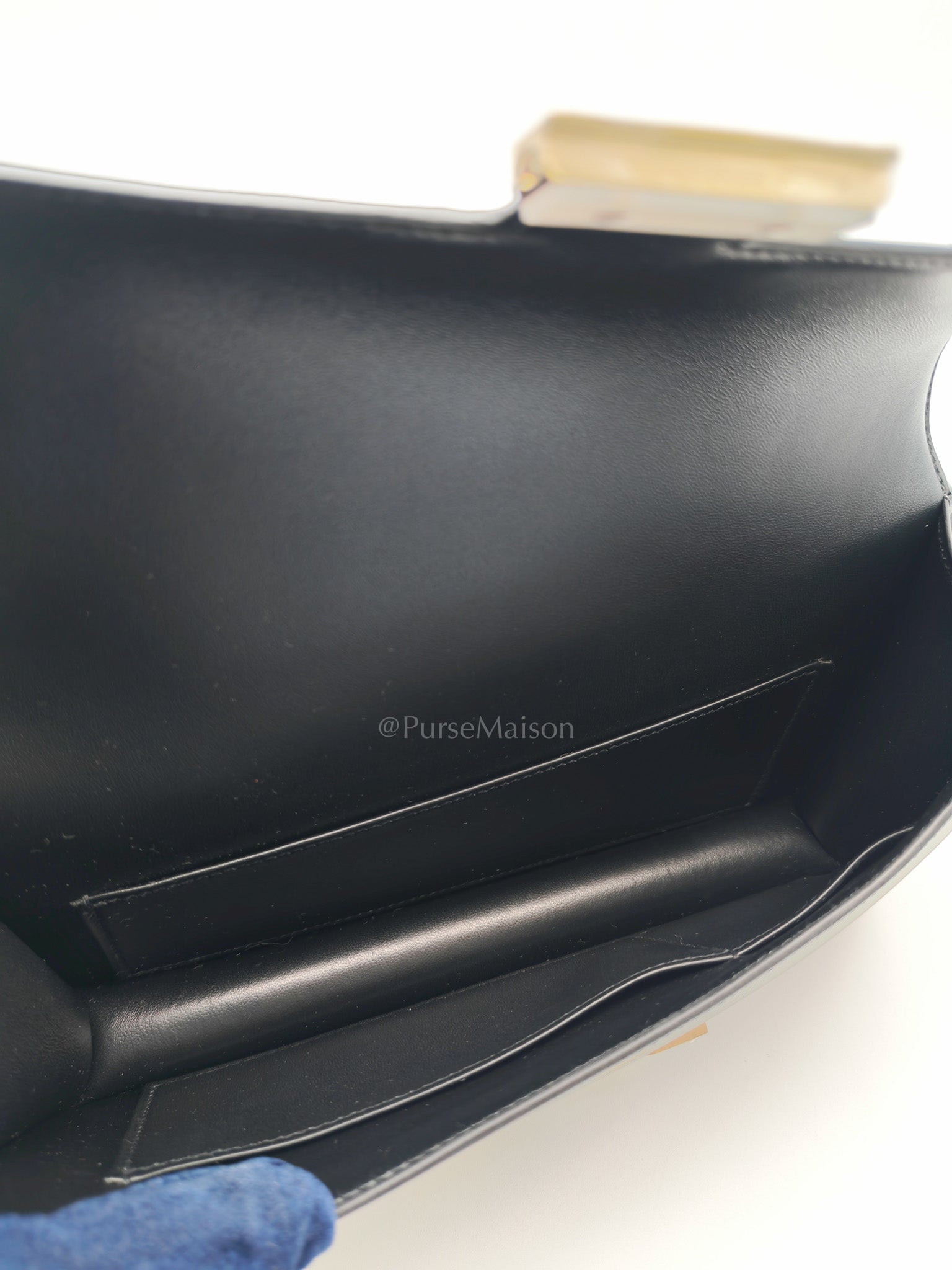Constance Elan in Noir Epsom Leather Brushed Gold Hardware Stamp K(2025)