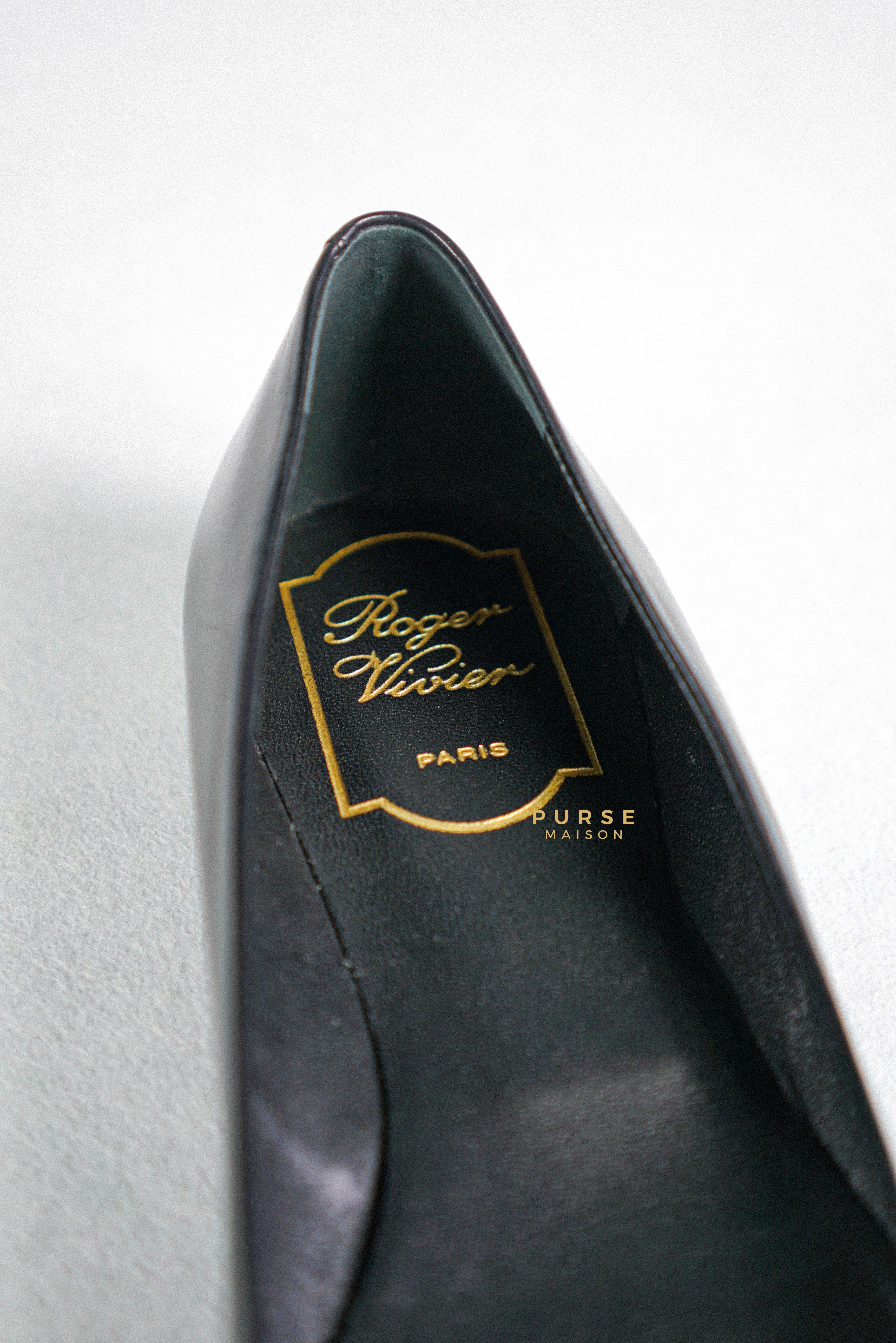 Roger Vivier Black Ballerine Belle Vivier Shoes Size 36.5 (24cm) | Purse Maison Luxury Bags Shop