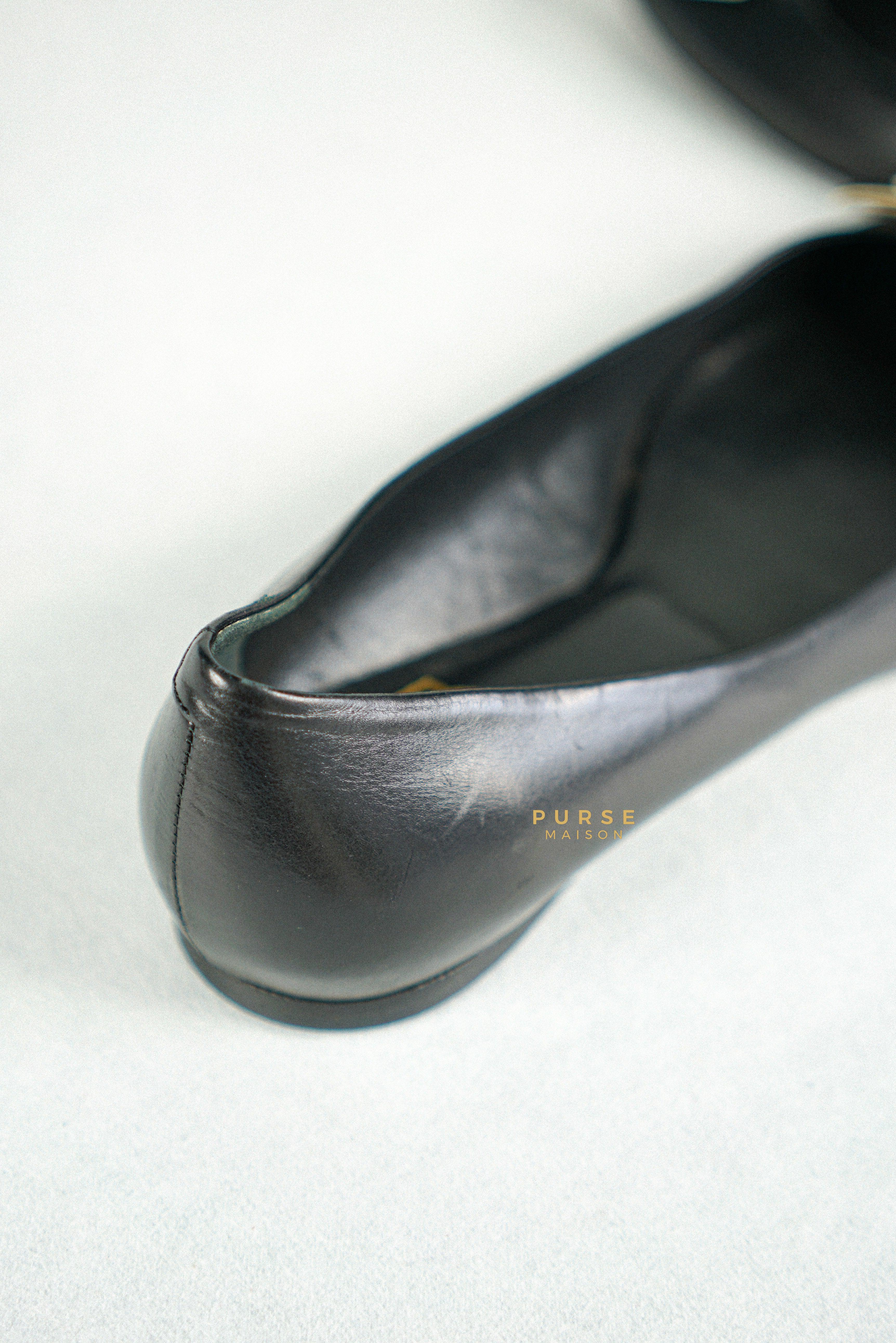 Roger Vivier Black Ballerine Belle Vivier Shoes Size 36.5 (24cm) | Purse Maison Luxury Bags Shop