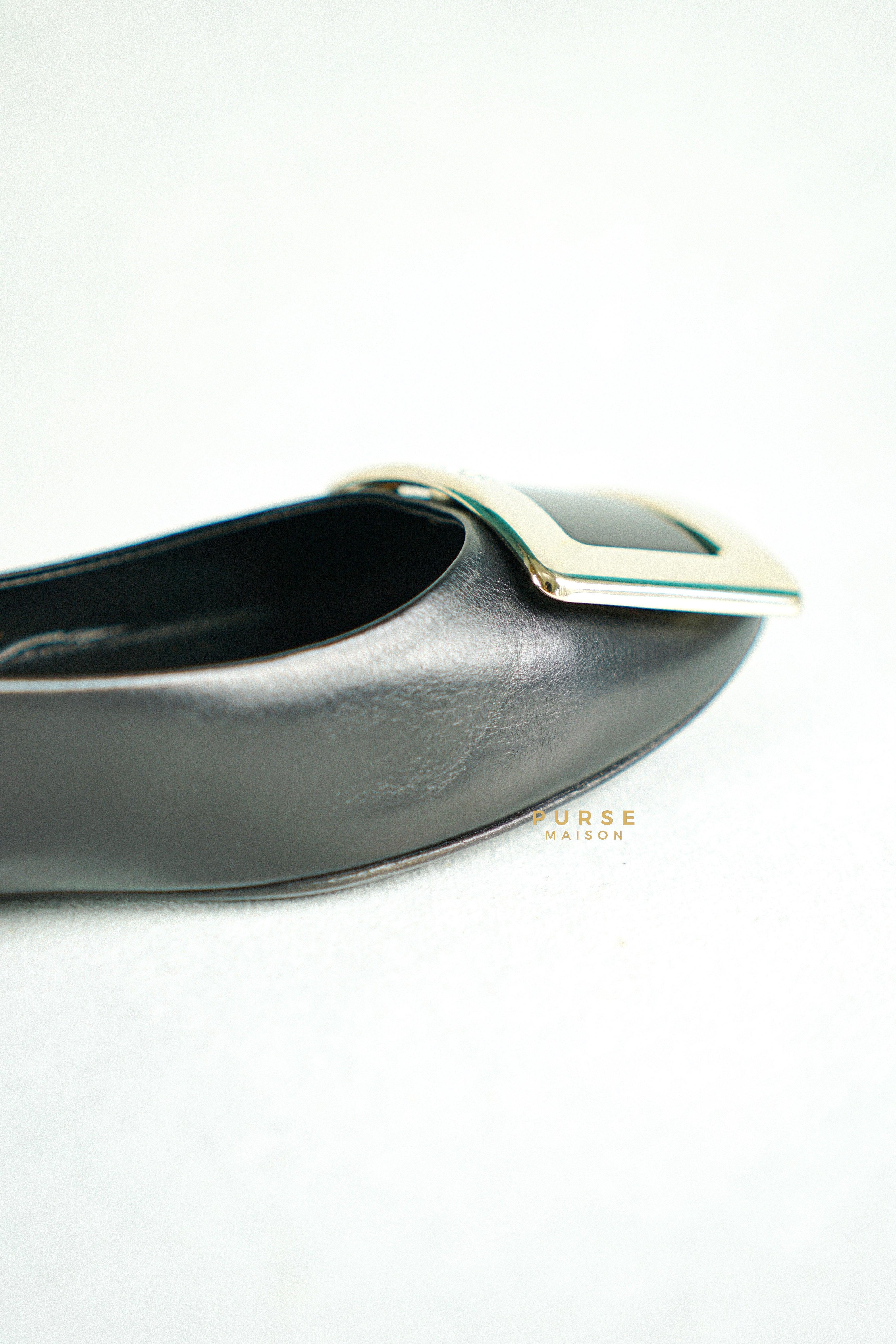 Roger Vivier Black Ballerine Belle Vivier Shoes Size 36.5 (24cm) | Purse Maison Luxury Bags Shop