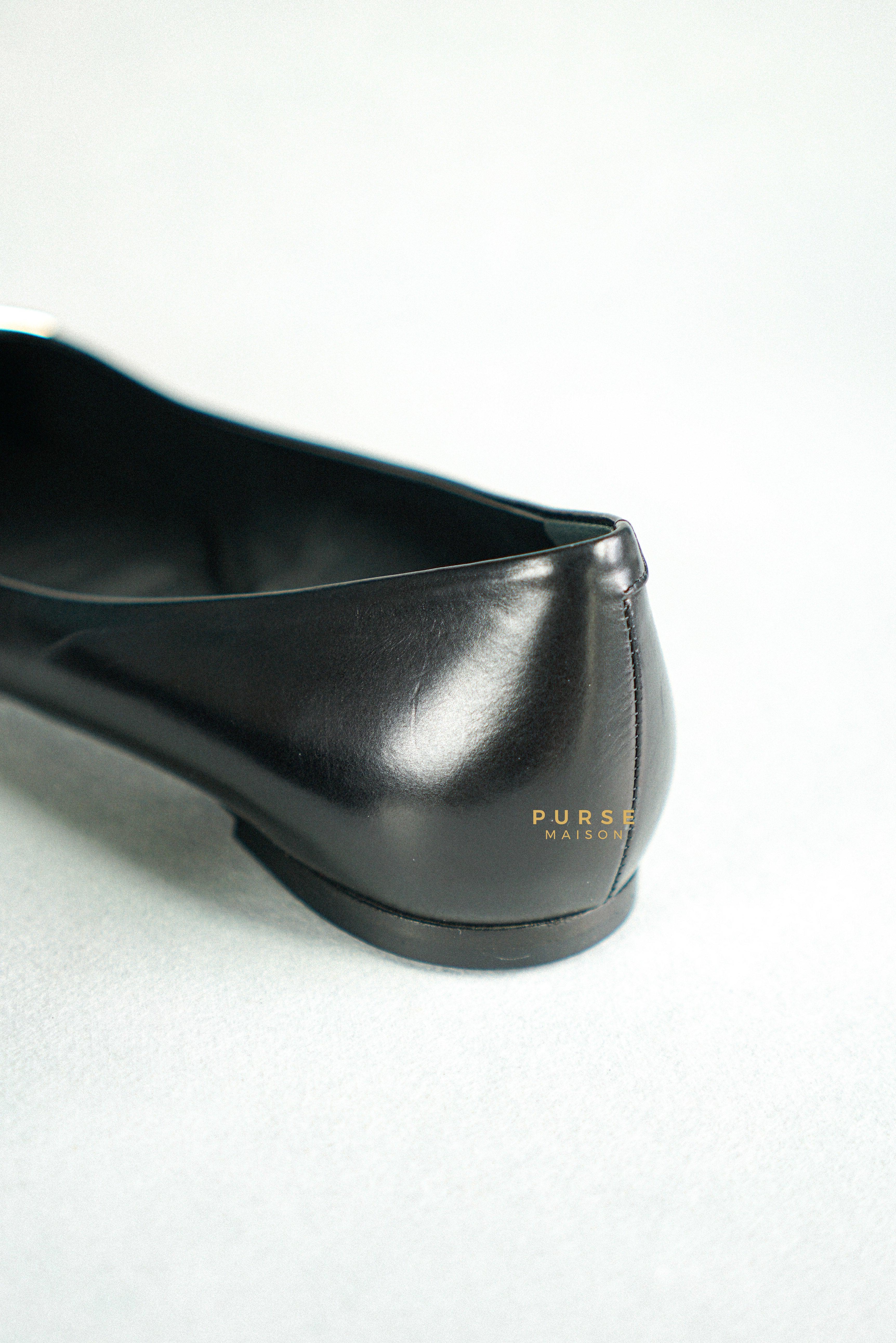 Roger Vivier Black Ballerine Belle Vivier Shoes Size 36.5 (24cm) | Purse Maison Luxury Bags Shop
