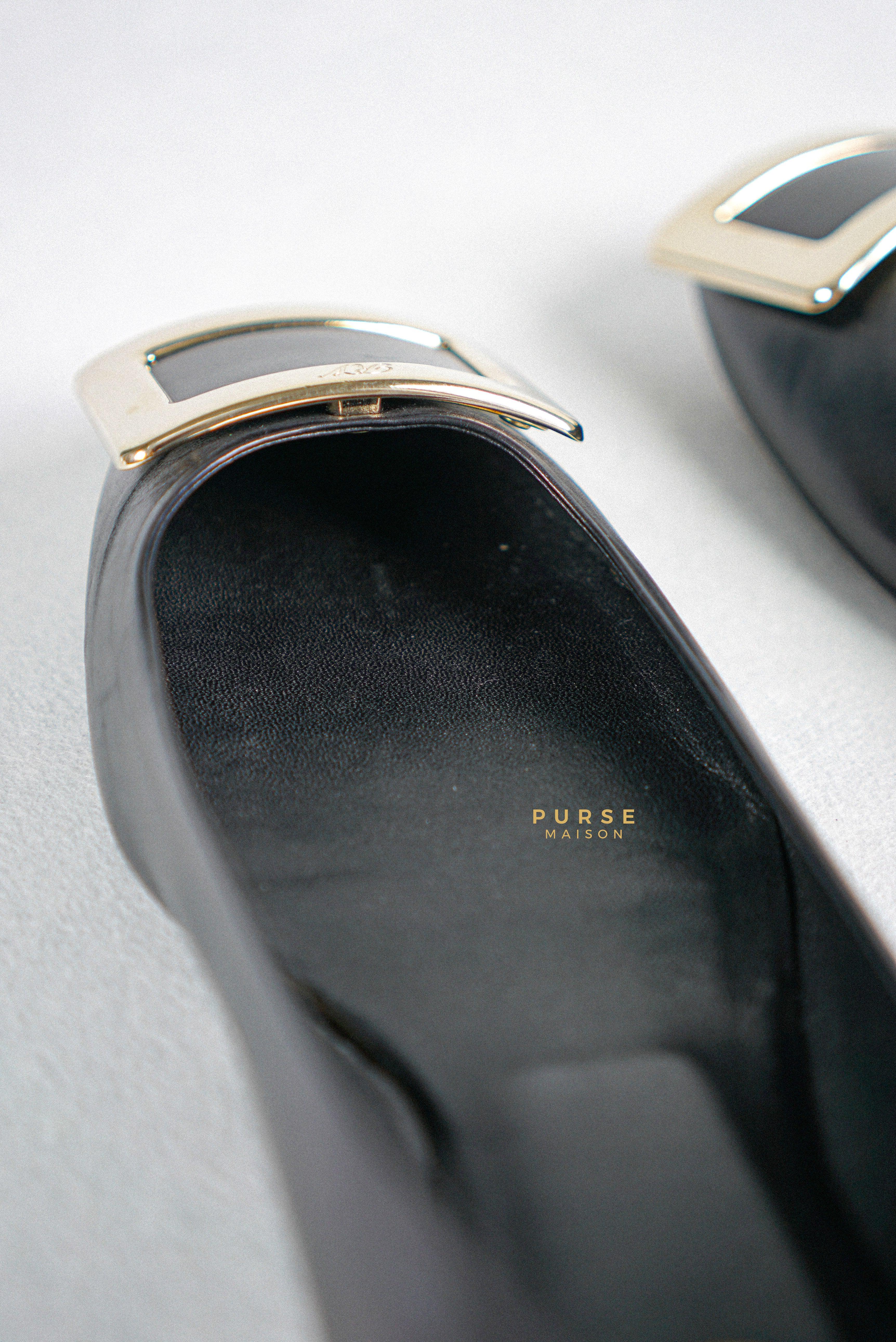 Roger Vivier Black Ballerine Belle Vivier Shoes Size 36.5 (24cm) | Purse Maison Luxury Bags Shop