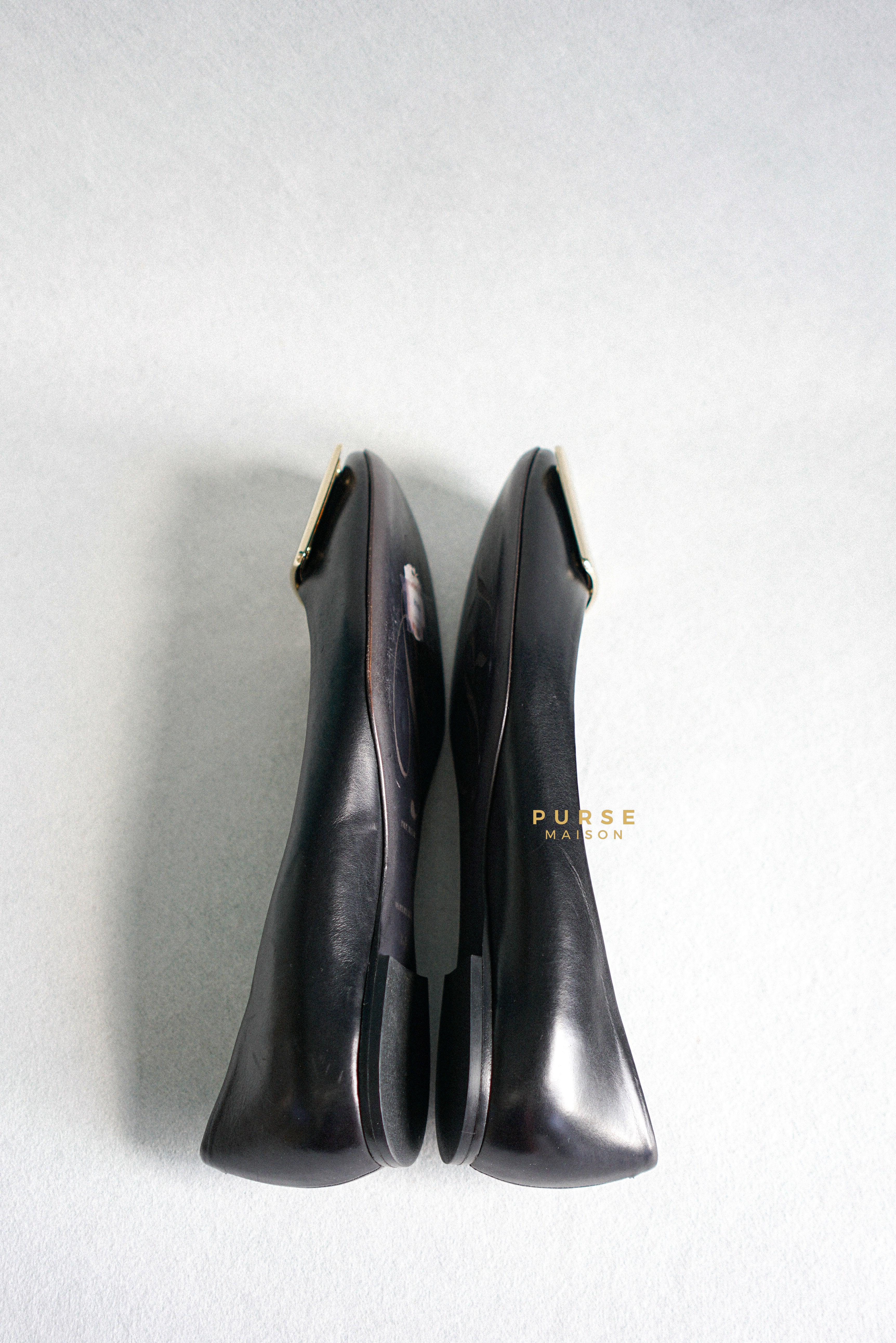 Roger Vivier Black Ballerine Belle Vivier Shoes Size 36.5 (24cm) | Purse Maison Luxury Bags Shop