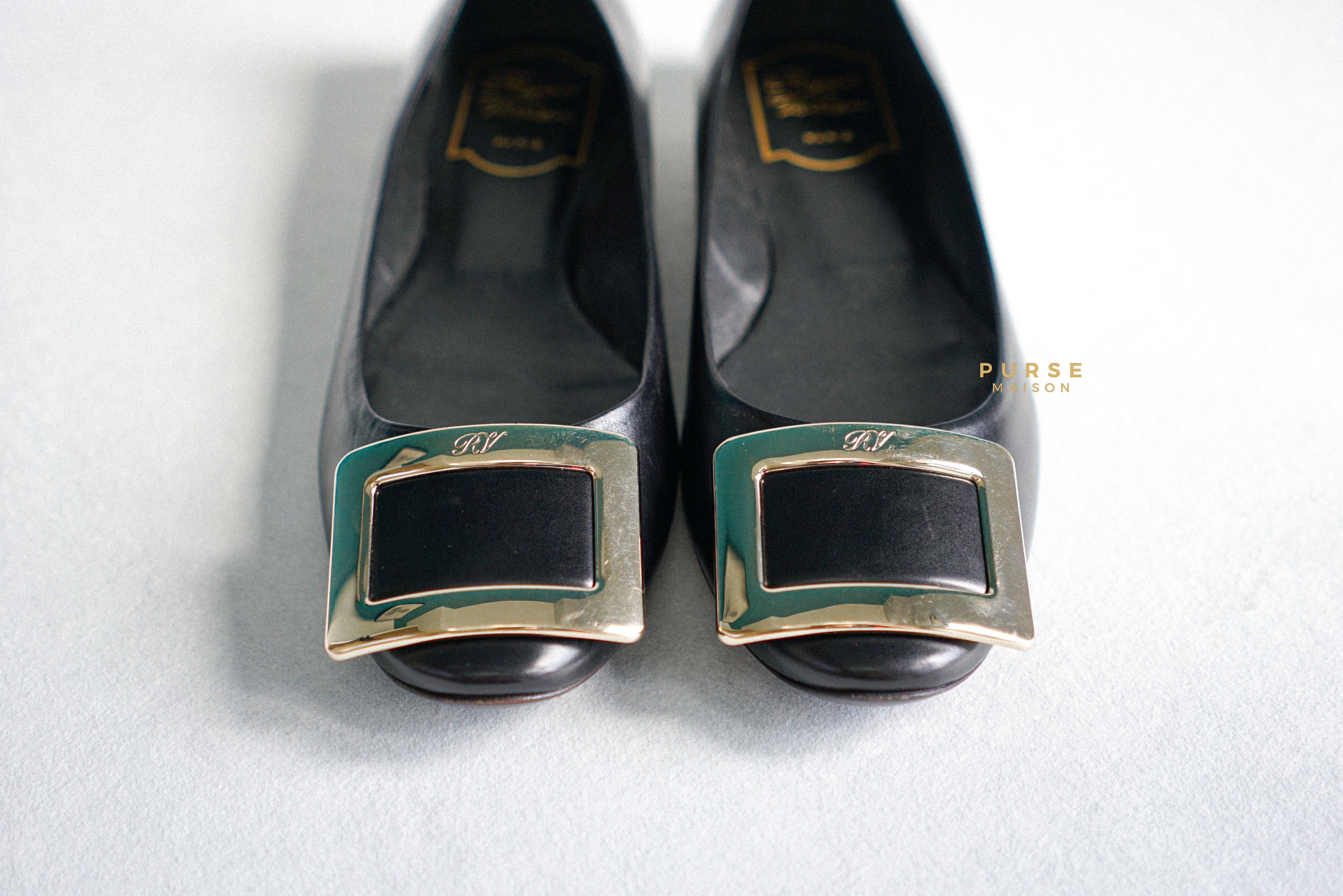 Roger Vivier Black Ballerine Belle Vivier Shoes Size 36.5 (24cm) | Purse Maison Luxury Bags Shop