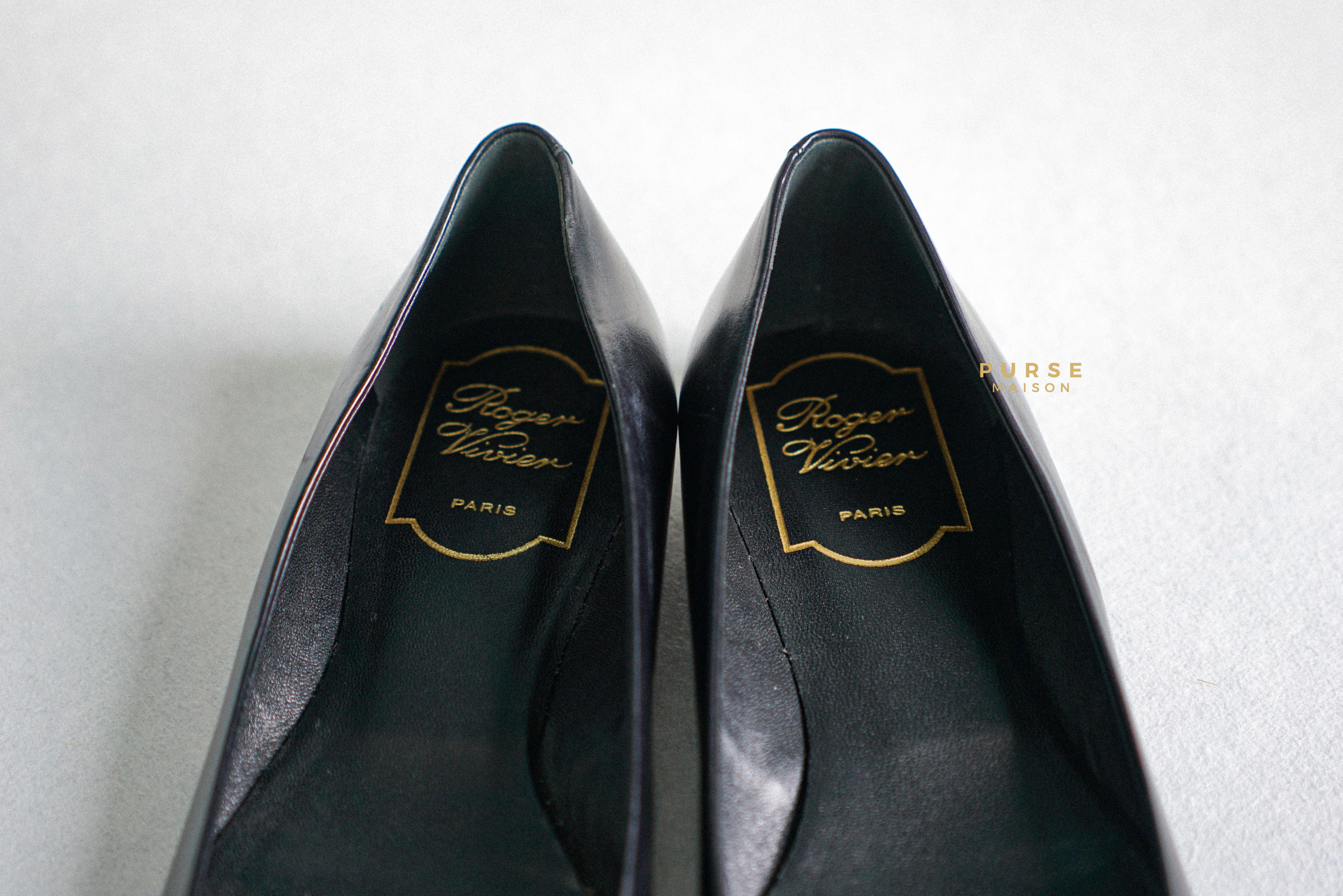 Roger Vivier Black Ballerine Belle Vivier Shoes Size 36.5 (24cm) | Purse Maison Luxury Bags Shop