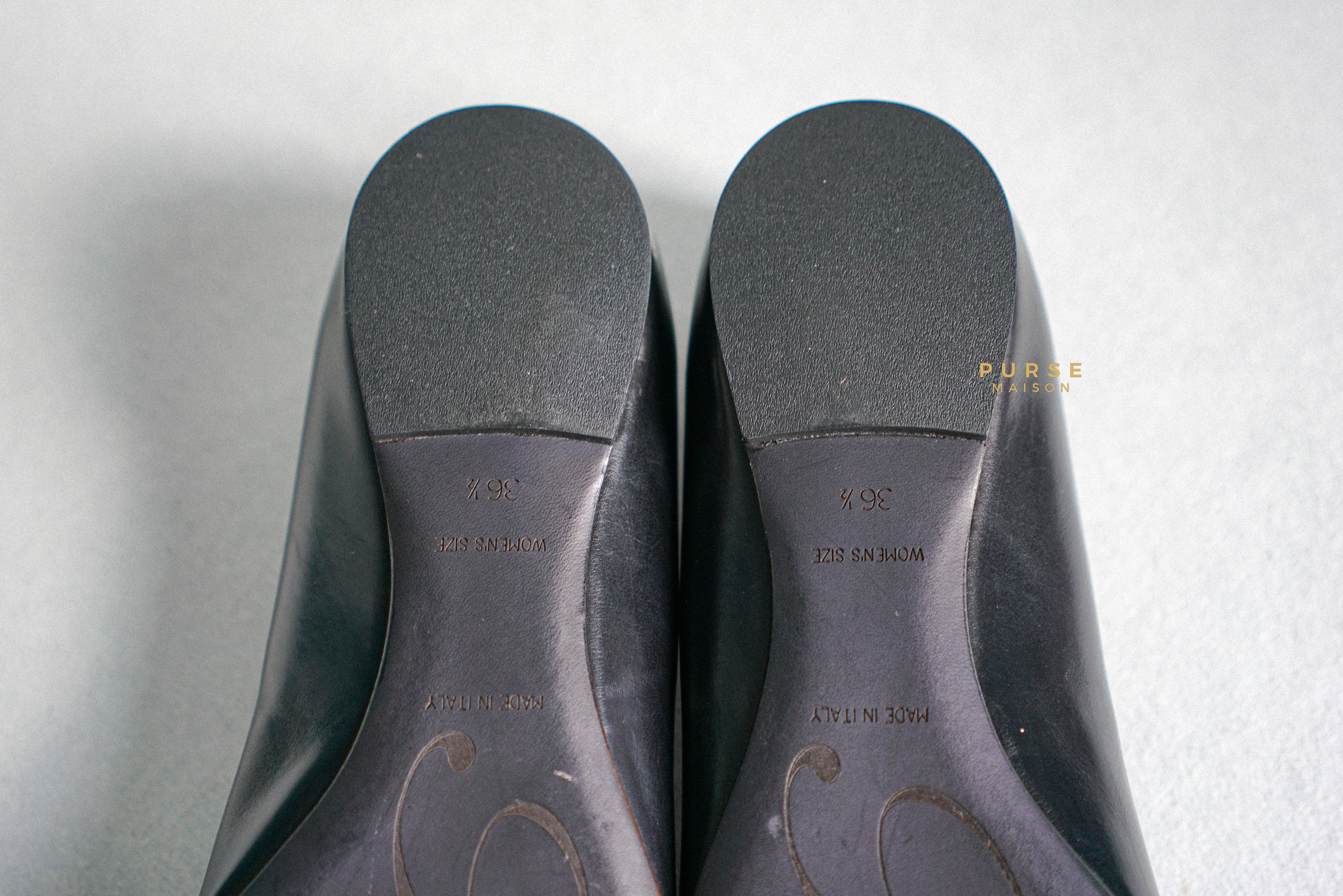 Roger Vivier Black Ballerine Belle Vivier Shoes Size 36.5 (24cm) | Purse Maison Luxury Bags Shop