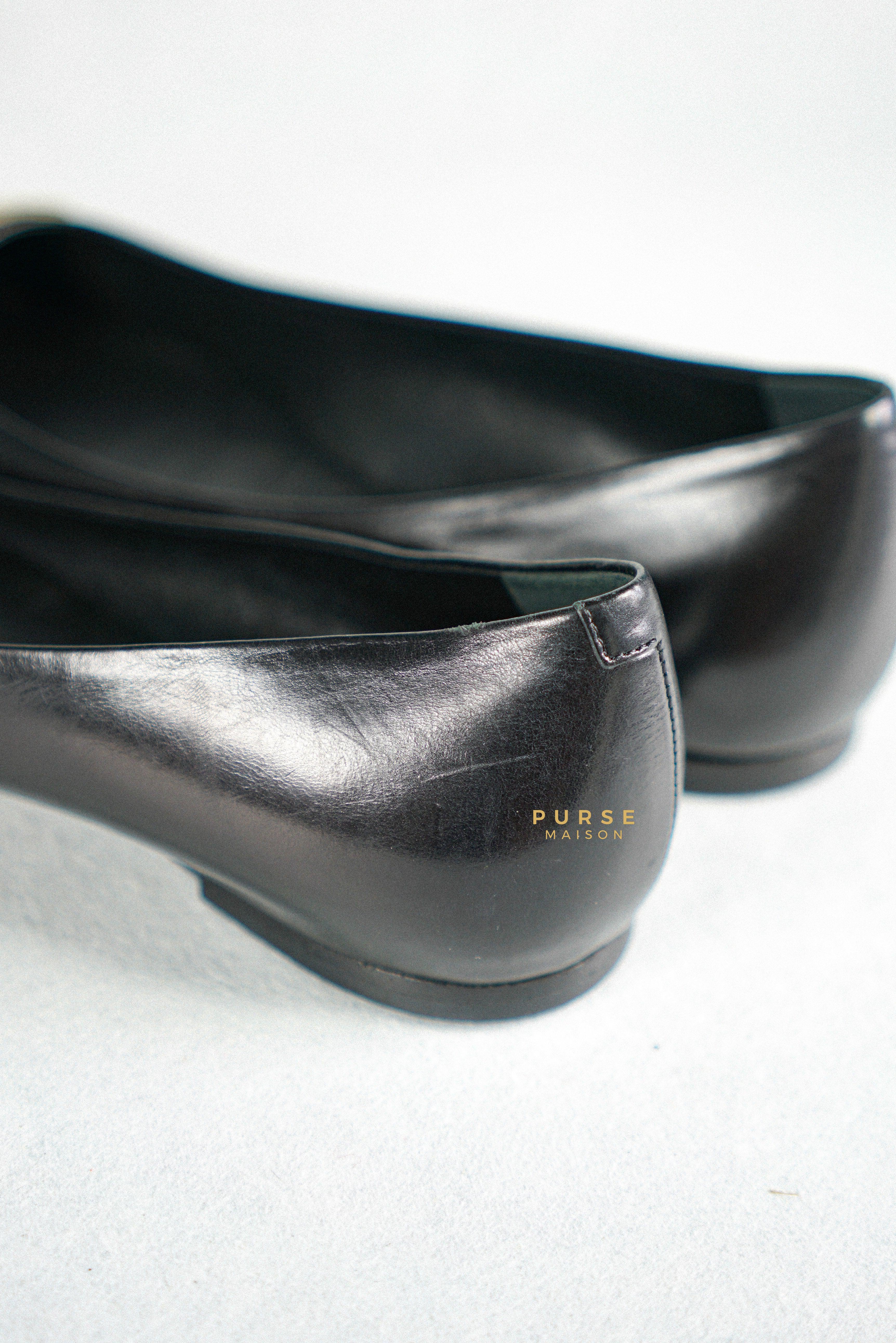 Roger Vivier Black Ballerine Belle Vivier Shoes Size 36.5 (24cm) | Purse Maison Luxury Bags Shop