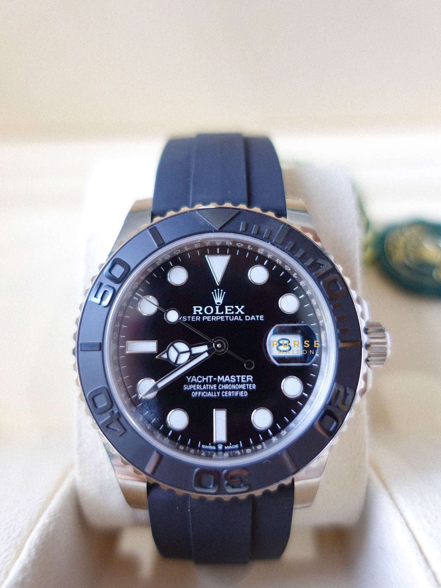 Rolex Yacht-Master Oysterflex 18karat White Gold Perpetual Date 42mm Men's Watch | Purse Maison Luxury Bags Shop