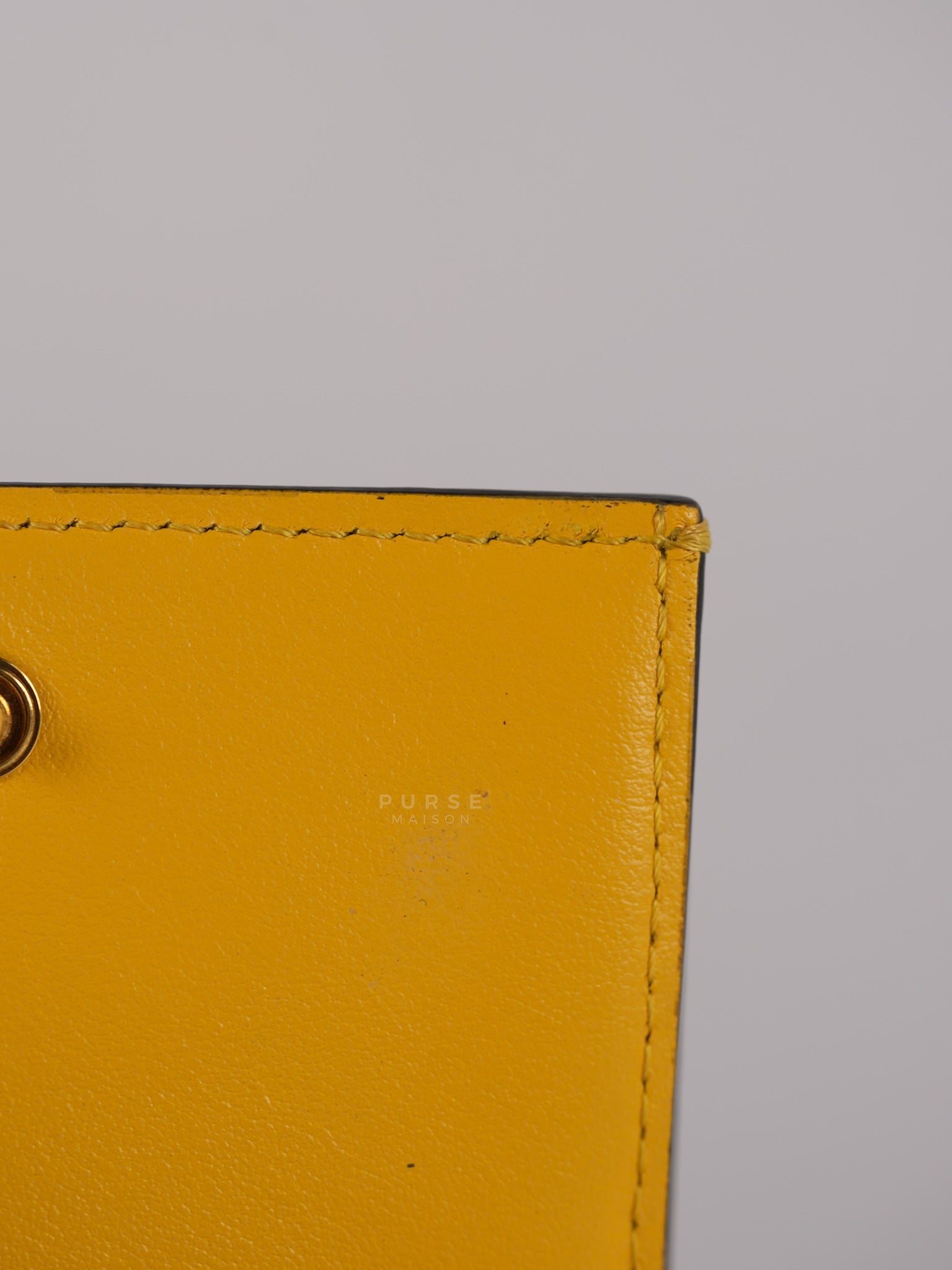 Roma Trifold Wallet in Yellow & Blue | Purse Maison Luxury Bags Shop