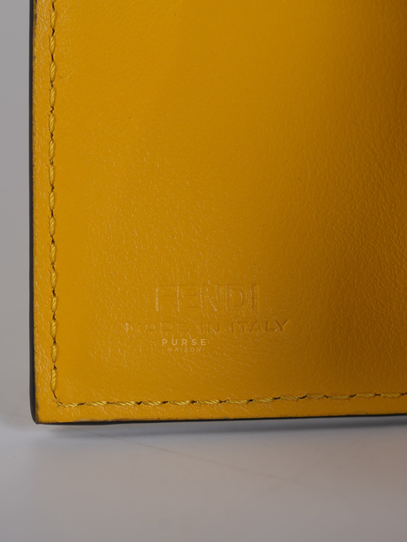 Roma Trifold Wallet in Yellow & Blue | Purse Maison Luxury Bags Shop